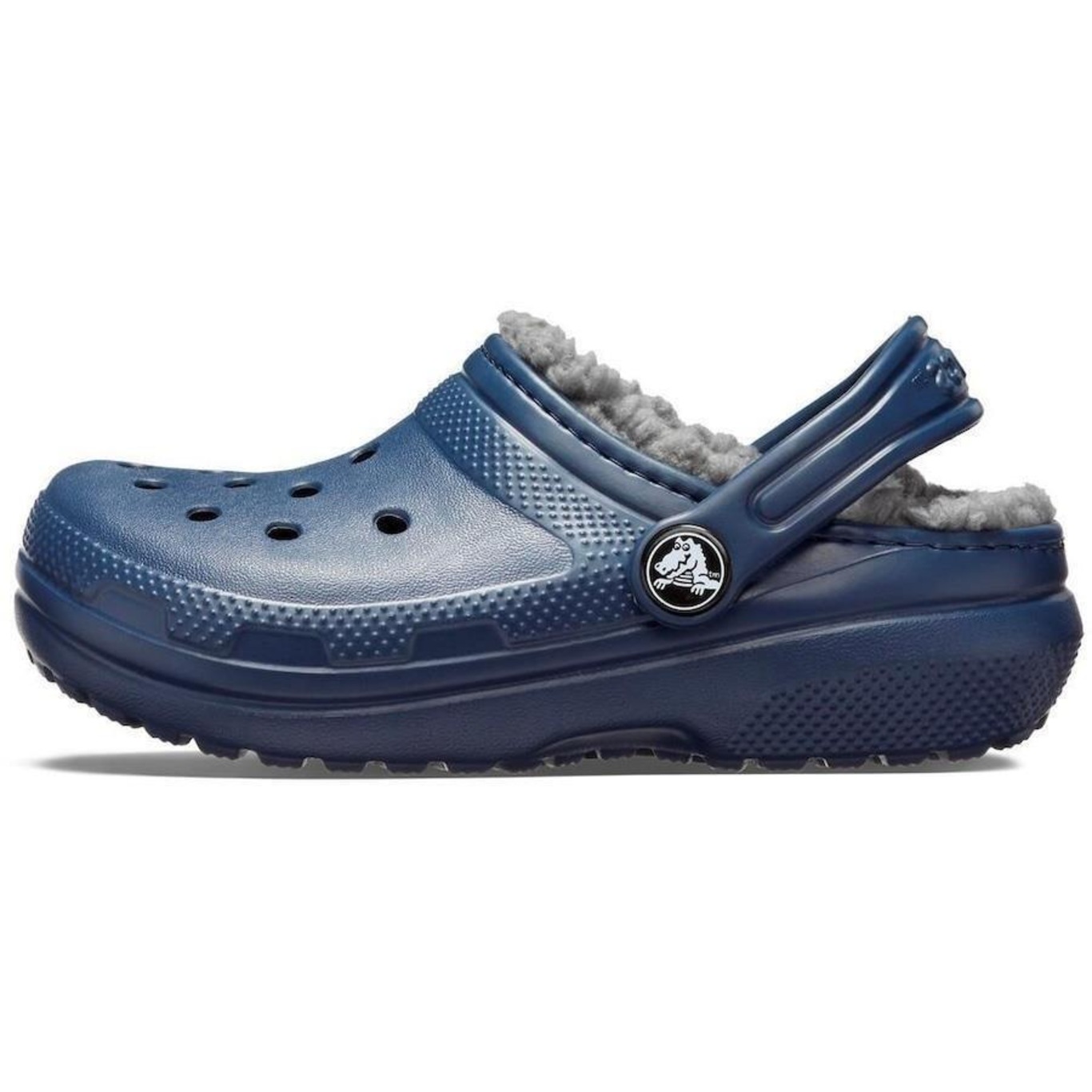 Sandália Crocs Classic Lined Clog - Infantil - Foto 3