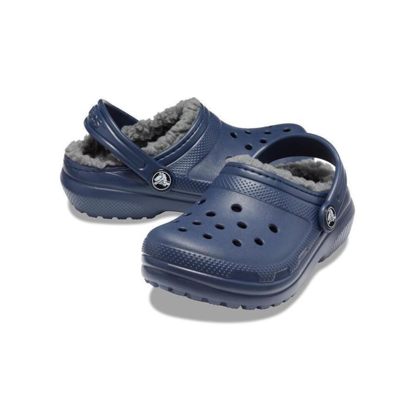 Sandália Crocs Classic Lined Clog - Infantil - Foto 4