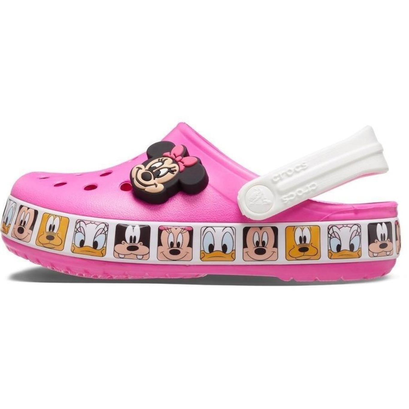 Sandália Crocs Fun Lab Minnie Mouse Band Clog Electric - Infantil - Foto 3