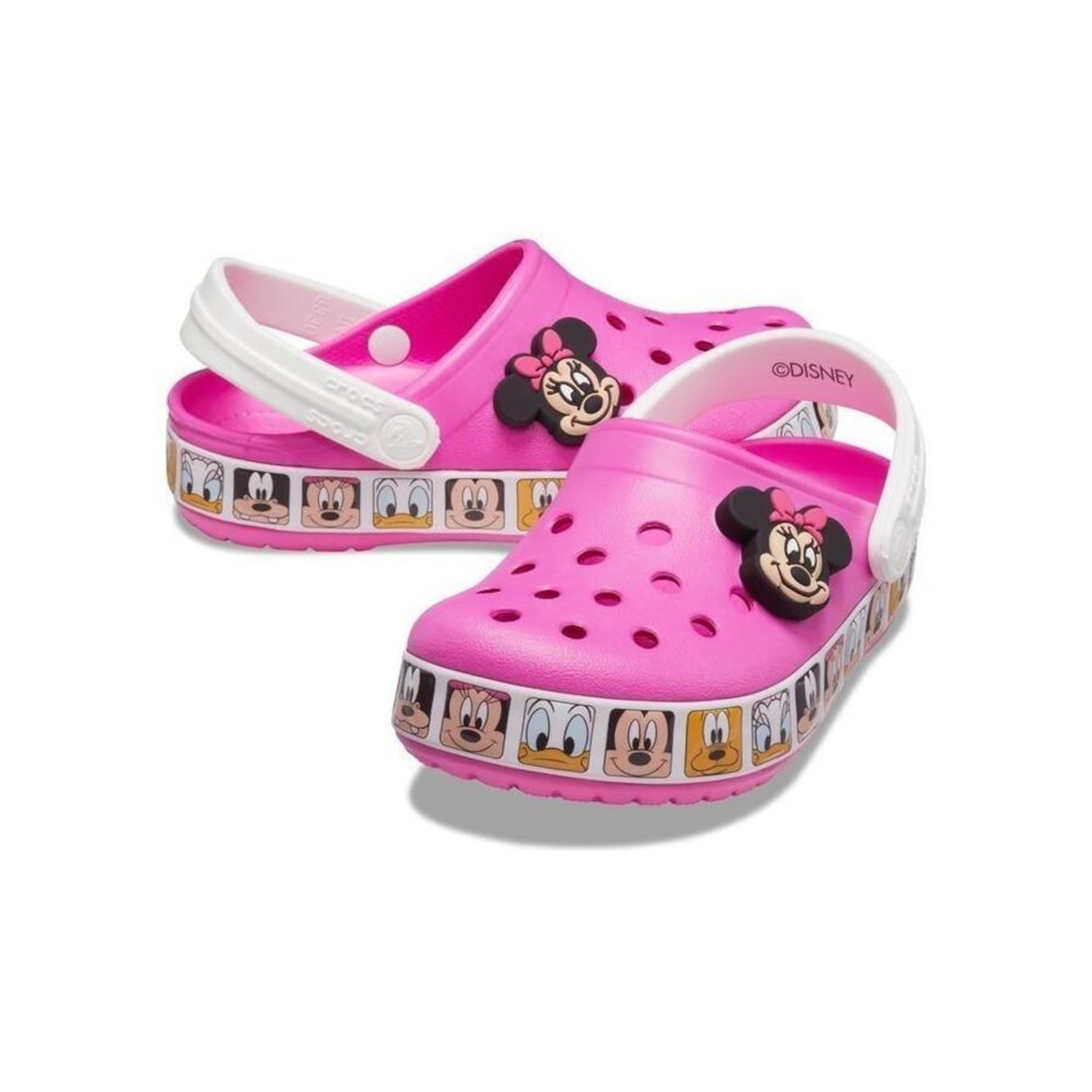 Sandália Crocs Fun Lab Minnie Mouse Band Clog Electric - Infantil - Foto 4