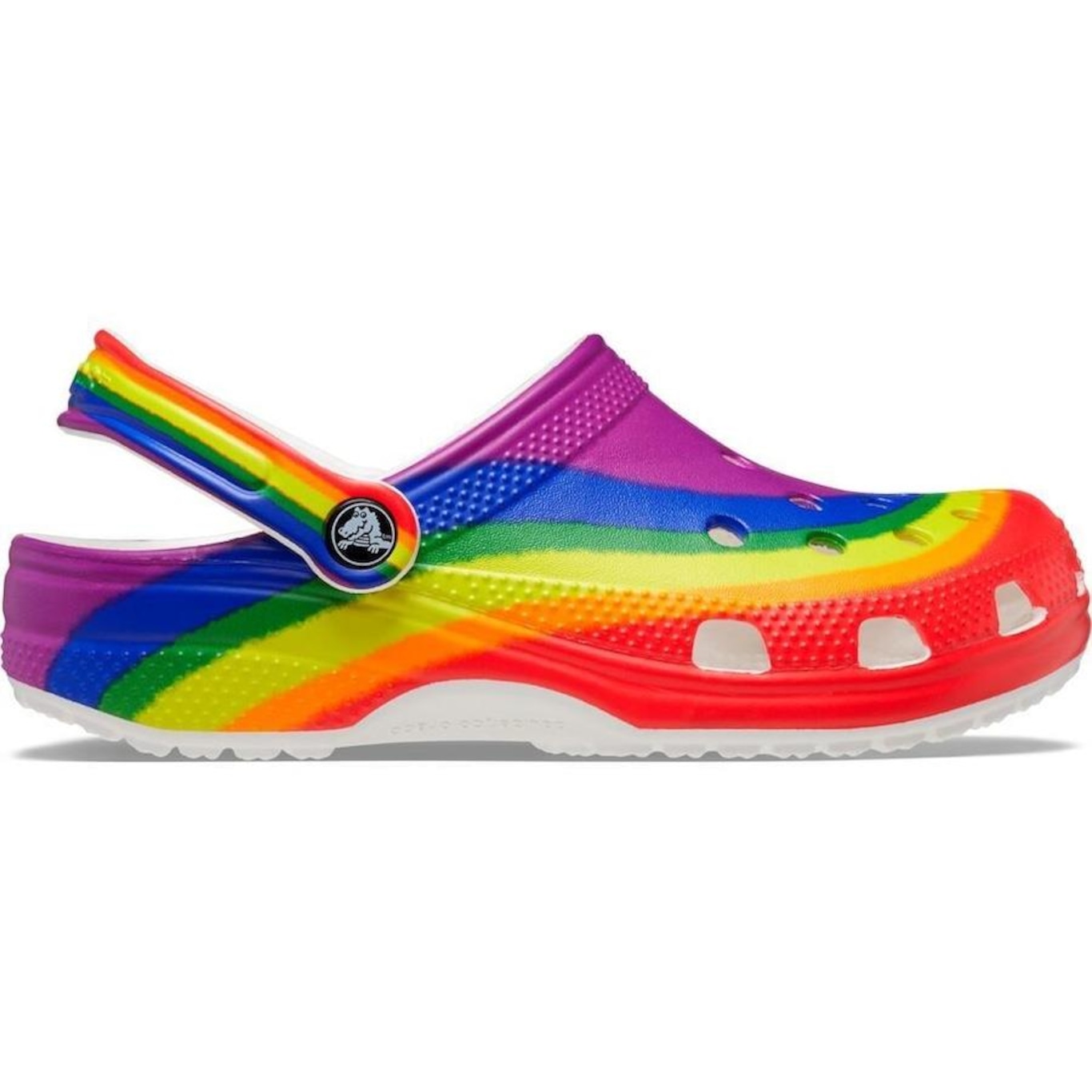 Sandália Crocs Classic Rainbow Dye Clog Rainbow - Unissex - Foto 1