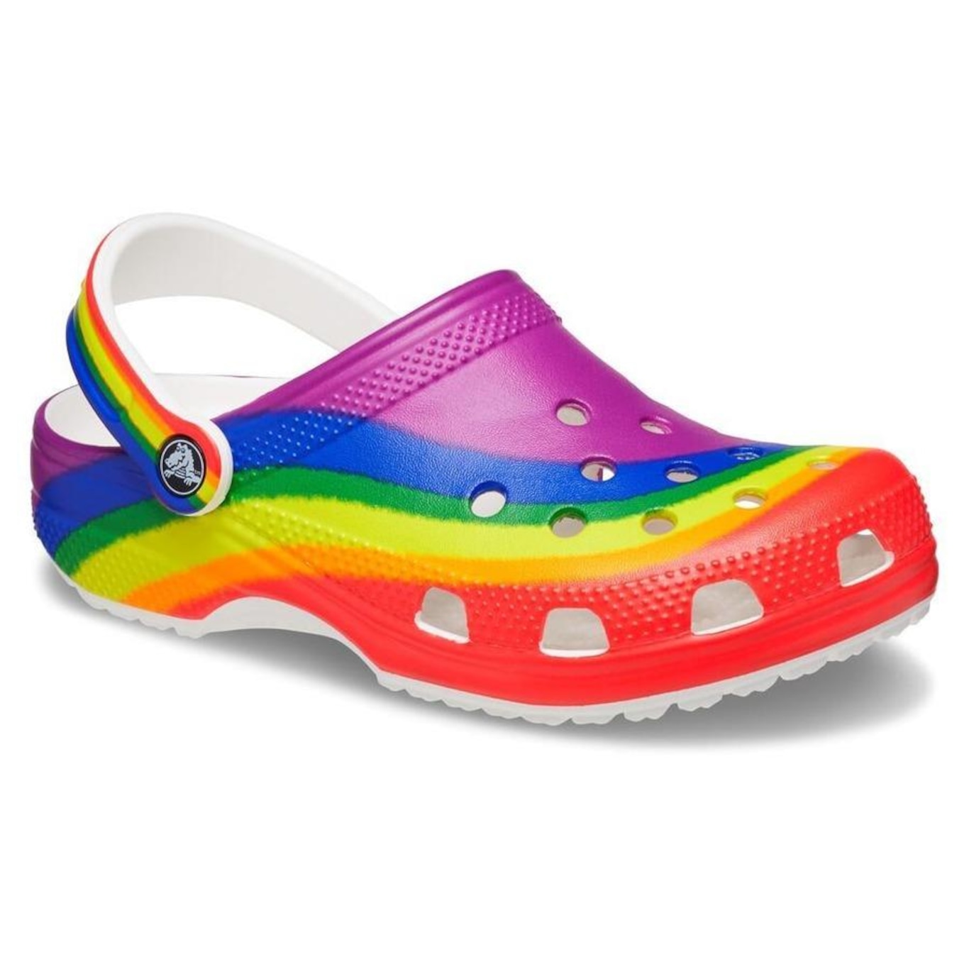 Sandália Crocs Classic Rainbow Dye Clog Rainbow - Unissex - Foto 2