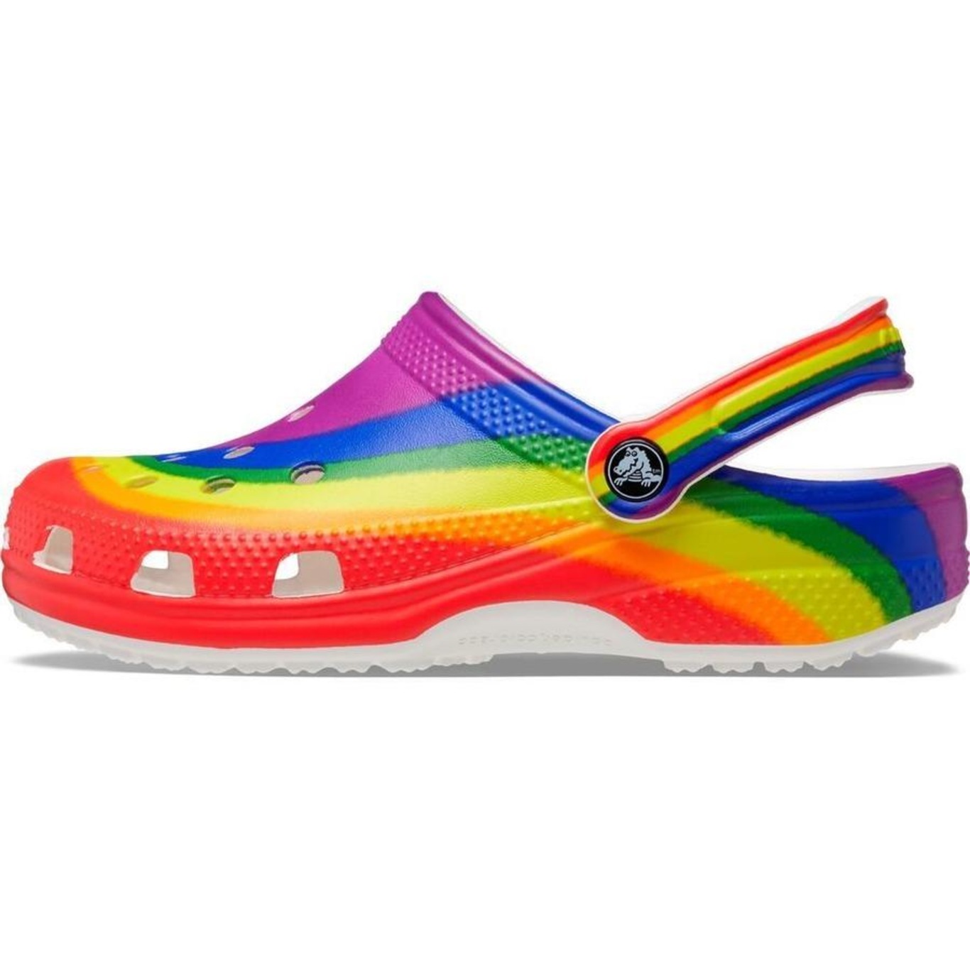 Sandália Crocs Classic Rainbow Dye Clog Rainbow - Unissex - Foto 3