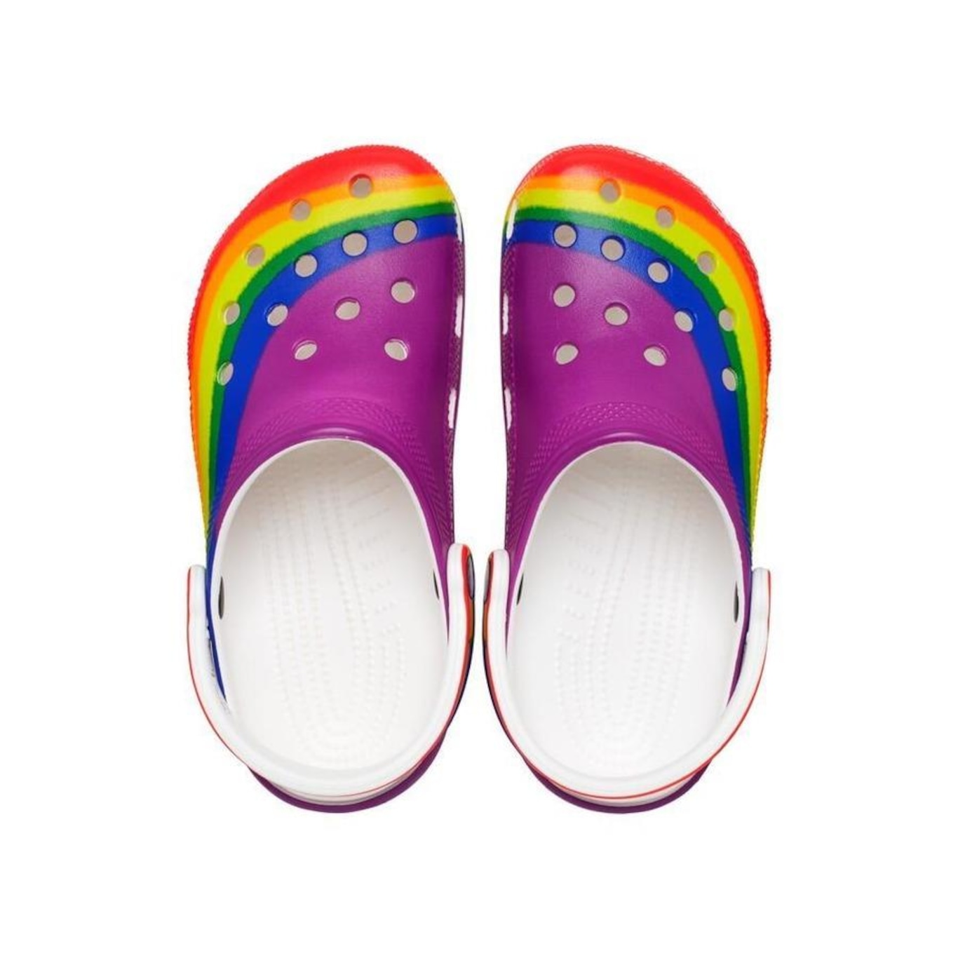 Sandália Crocs Classic Rainbow Dye Clog Rainbow - Unissex - Foto 5