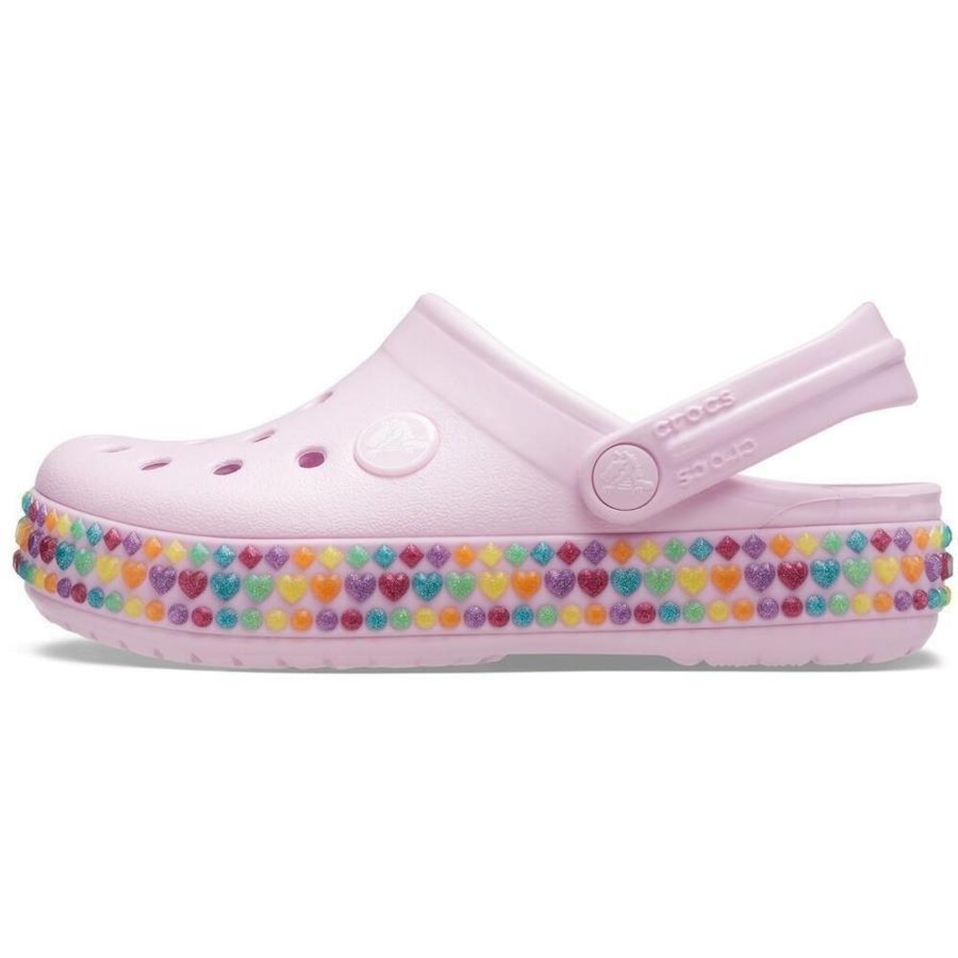 Sandália Crocs Crocband Gem Band Clog Ballerina - Infantil - Foto 3