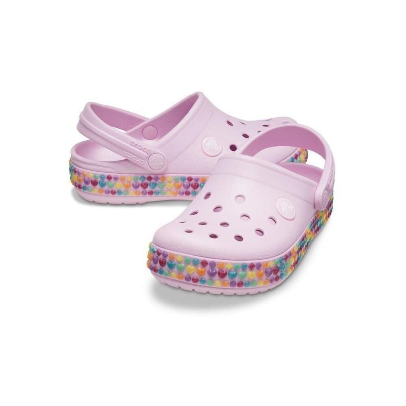 Sandália Crocs Crocband Gem Band Clog Ballerina - Infantil - Foto 4