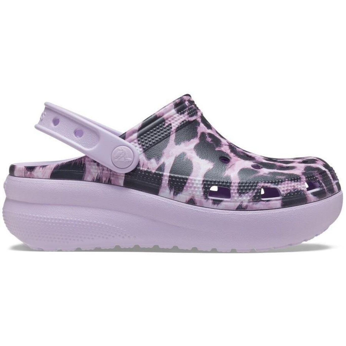 Sandália Crocs Animal Cutie Clog Leopard - Infantil - Foto 1