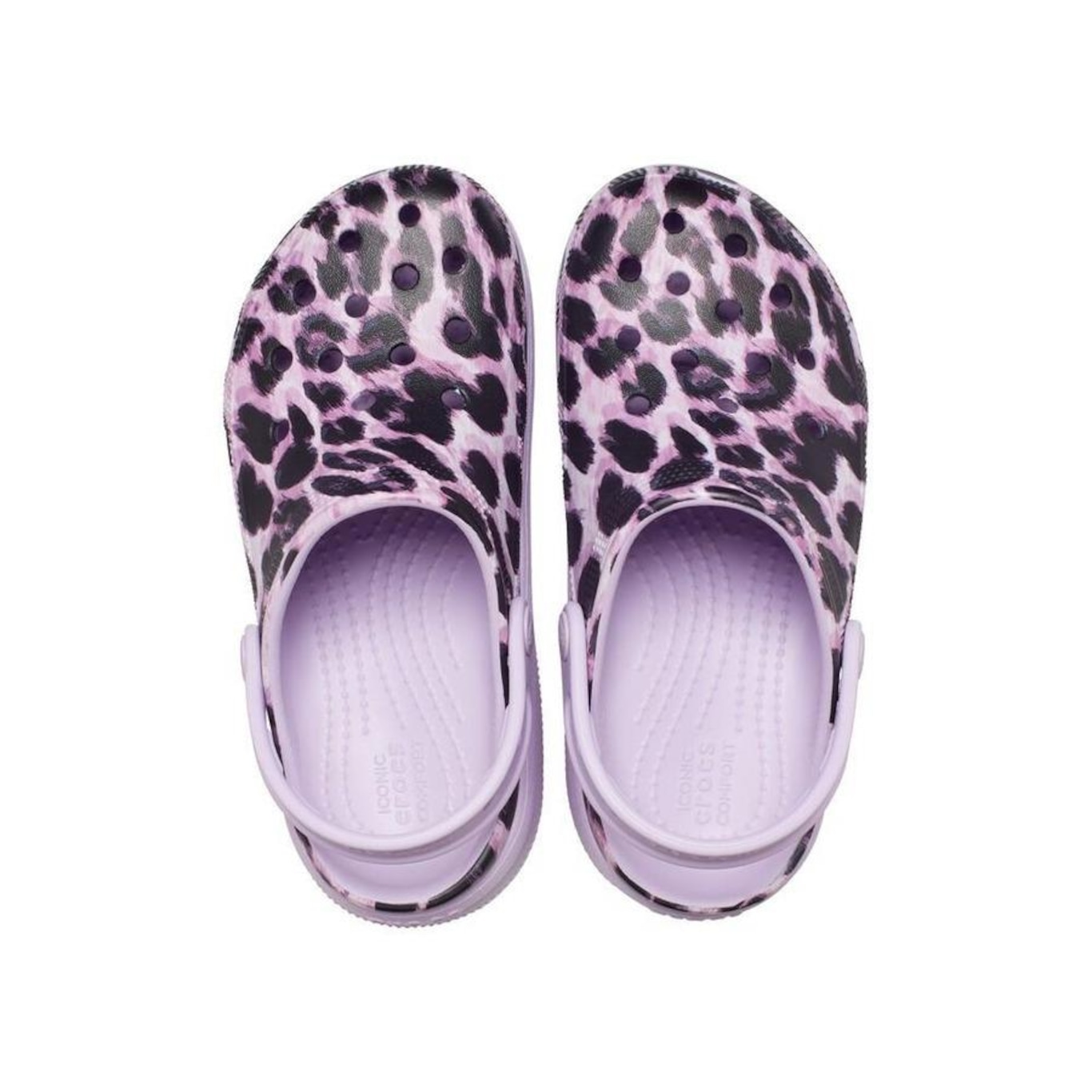 Sandália Crocs Animal Cutie Clog Leopard - Infantil - Foto 5