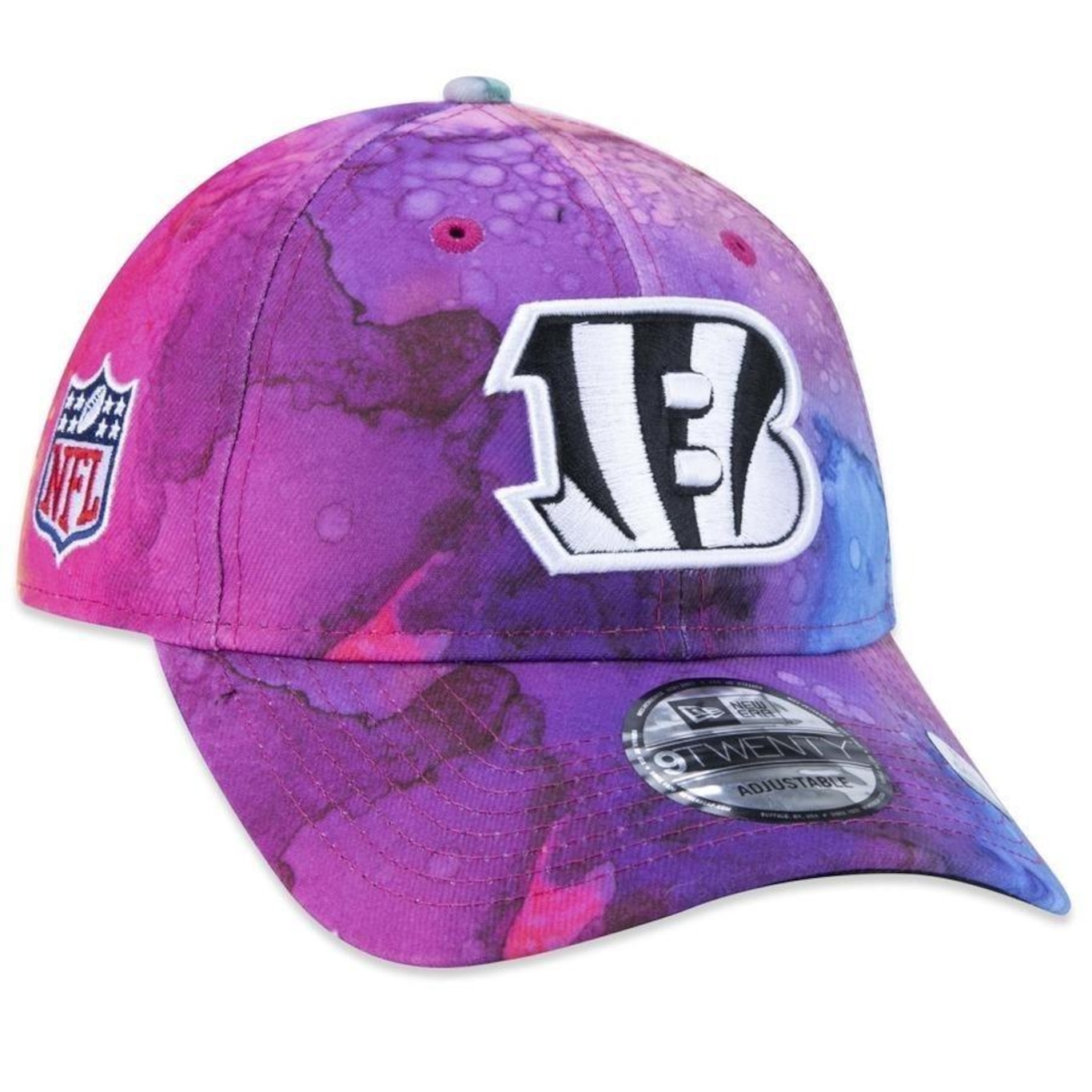 Boné Aba Curva New Era 9Twenty Cincinnati Bengals Crucial Catch 2022 - Strapback - Adulto - Foto 1