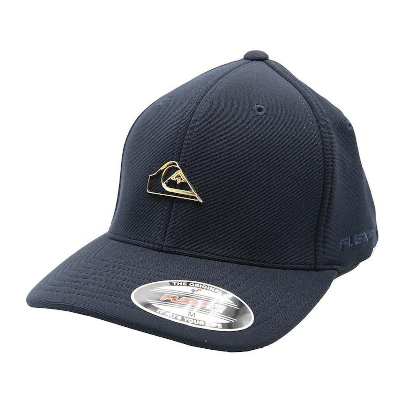 Boné Aba Curva Quiksilver Metalic Out Gold SM23 Navy - Fechado - Adulto - Foto 1