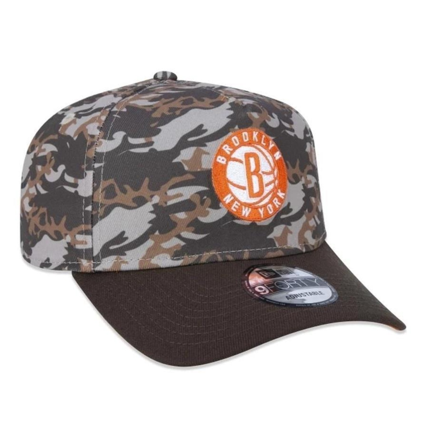 Boné New Era 940 Brooklyn Nets AFrame Neutral Wild Camo - Foto 4