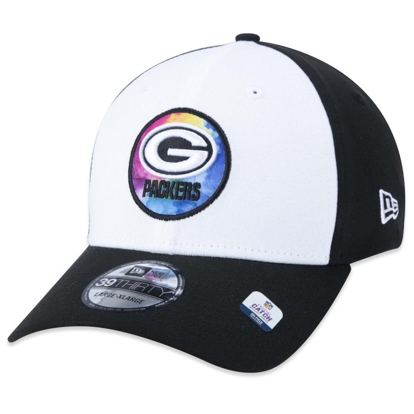 Boné Aba Curva New Era 39Thirty Green Bay Packers Crucial Catch 2022 Stretch Fit - Fechado - Masculino - Foto 3