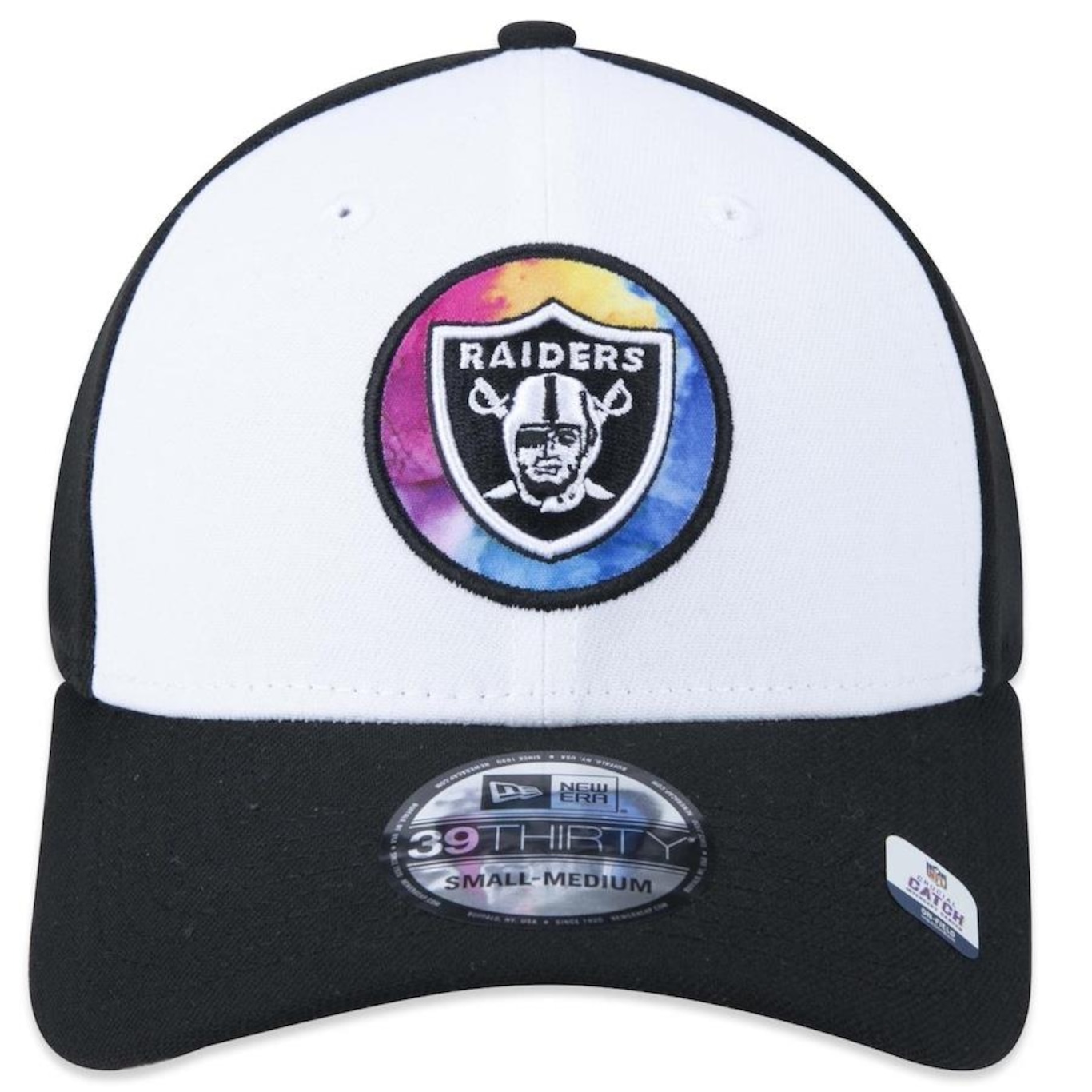 Boné Aba Curva New Era 39Thirty Las Vegas Raiders Crucial Catch 2022 Stretch Fit - Fechado - Masculino - Foto 2