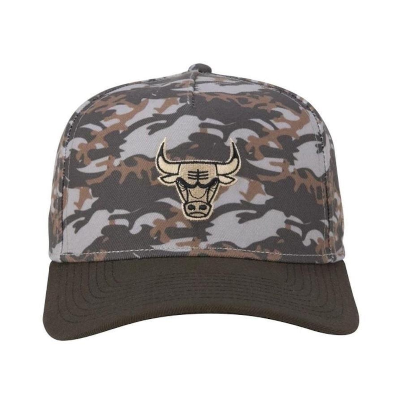 Boné Aba Curva New Era Chicago Bulls 940 A-Frame Neutral Wild Camo - Snapback - Adulto - Foto 3