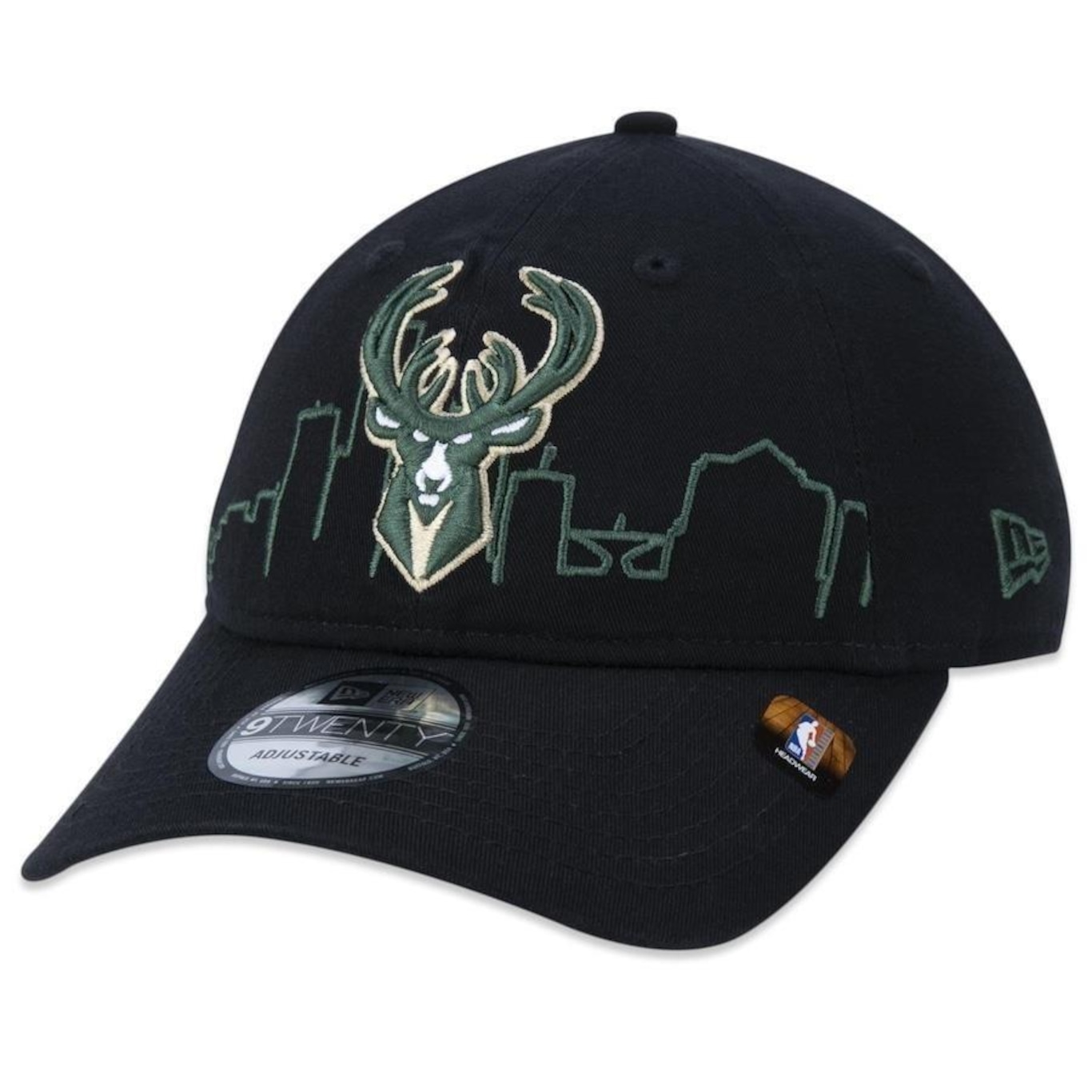 Boné Aba Curva New Era 9Twenty Milwaukee Bucks Tip-Off - Strapback - Adulto - Foto 1