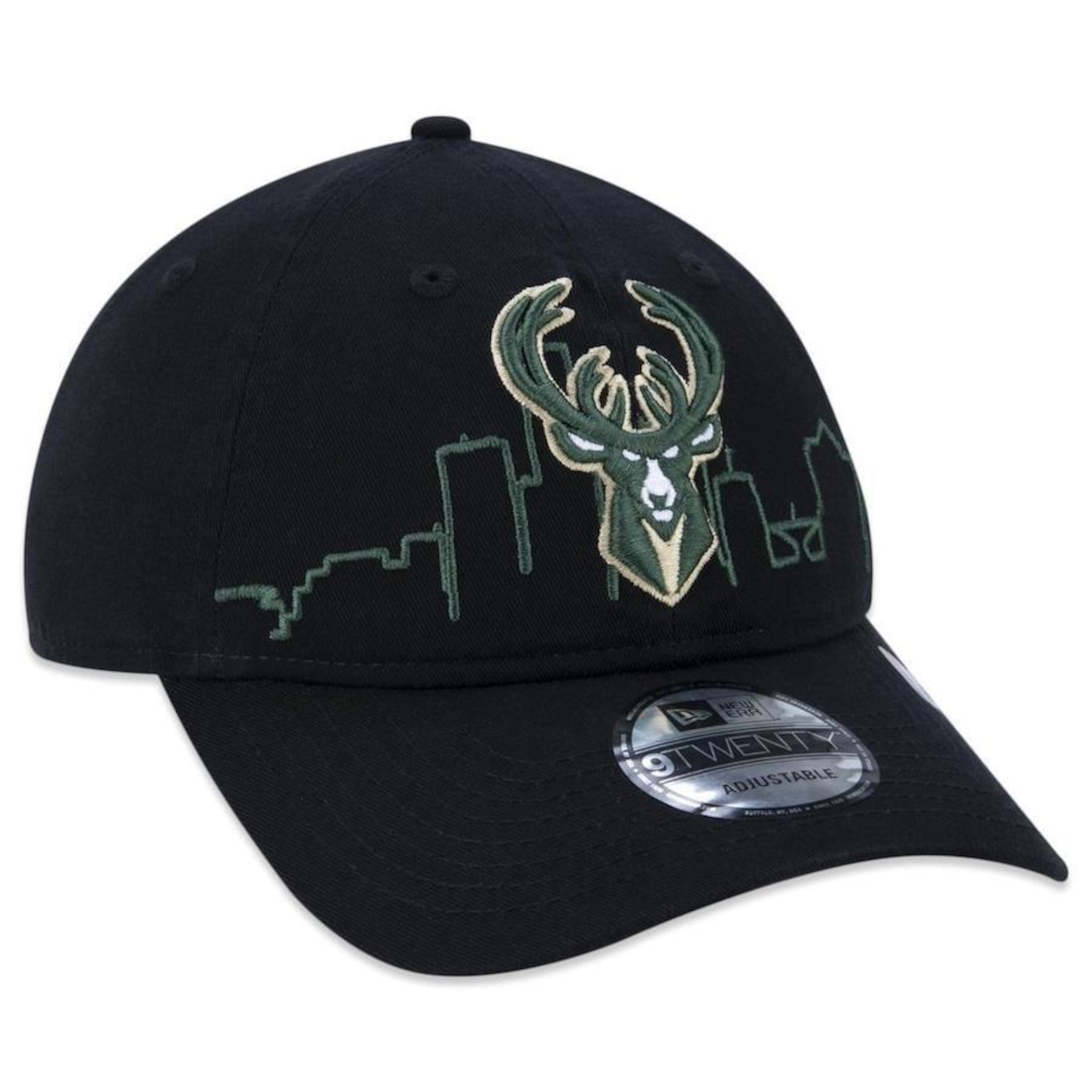 Boné Aba Curva New Era 9Twenty Milwaukee Bucks Tip-Off - Strapback - Adulto - Foto 3