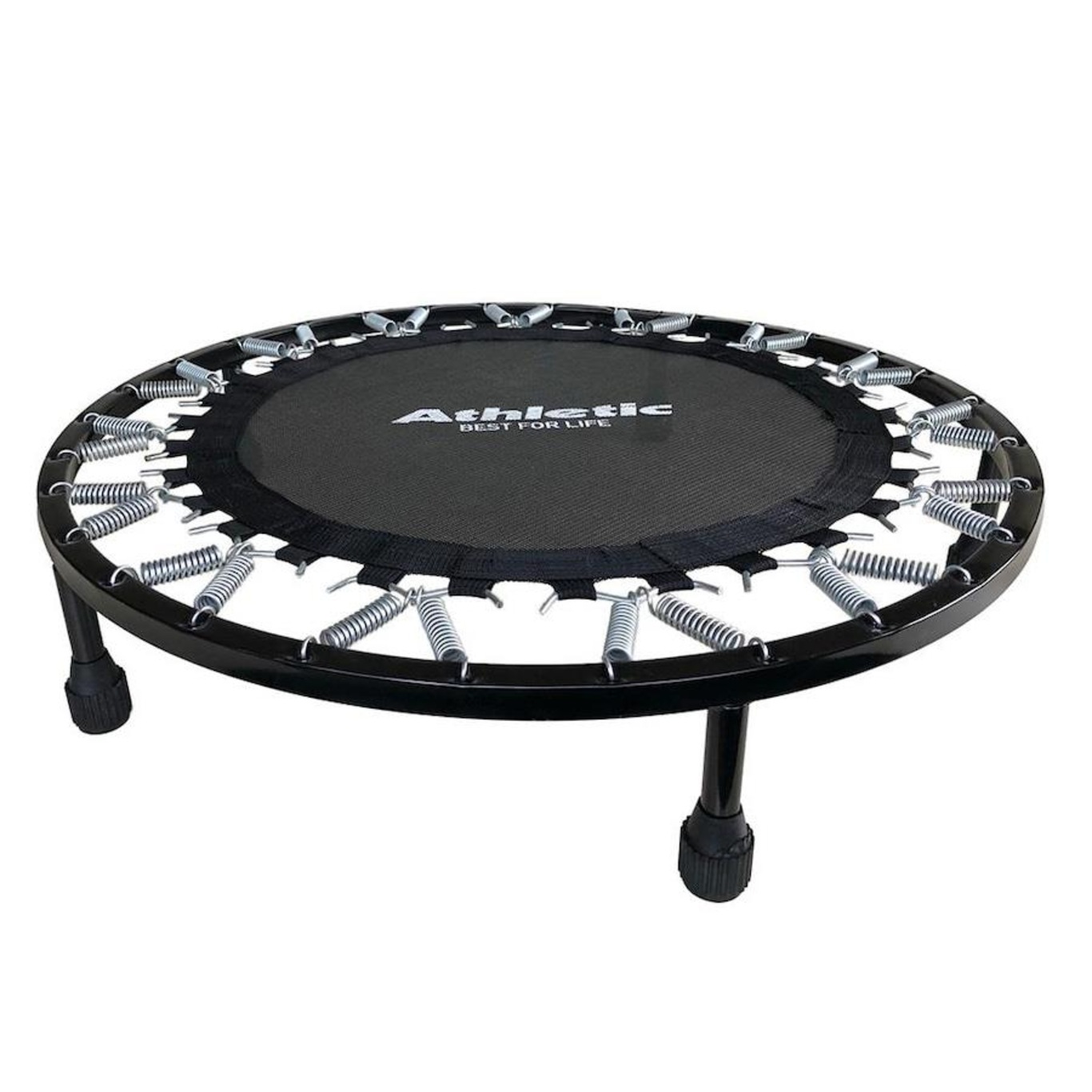 ATAA Fitness Pro Trampolín Con Manillar – Mini Cama Elástica De 110 Cm Para Body Jump En Casa – 36 Cuerdas Elásticas Y Mango Regulable (Naranja)