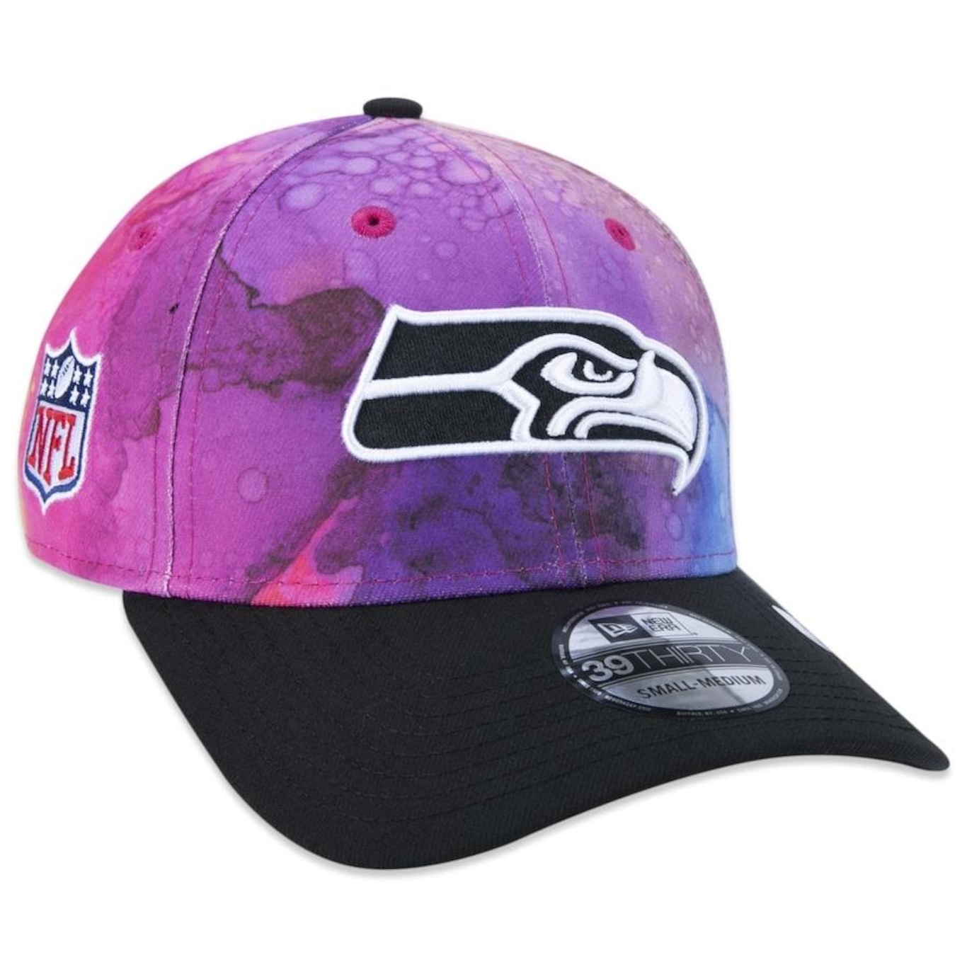 Boné Aba Curva New Era 39Thirty Seattle Seahawks Crucial Catch 2022 Stretch Fit - Fechado - Adulto - Foto 1