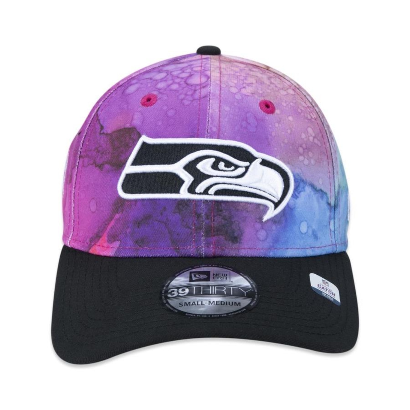 Boné Aba Curva New Era 39Thirty Seattle Seahawks Crucial Catch 2022 Stretch Fit - Fechado - Adulto - Foto 2