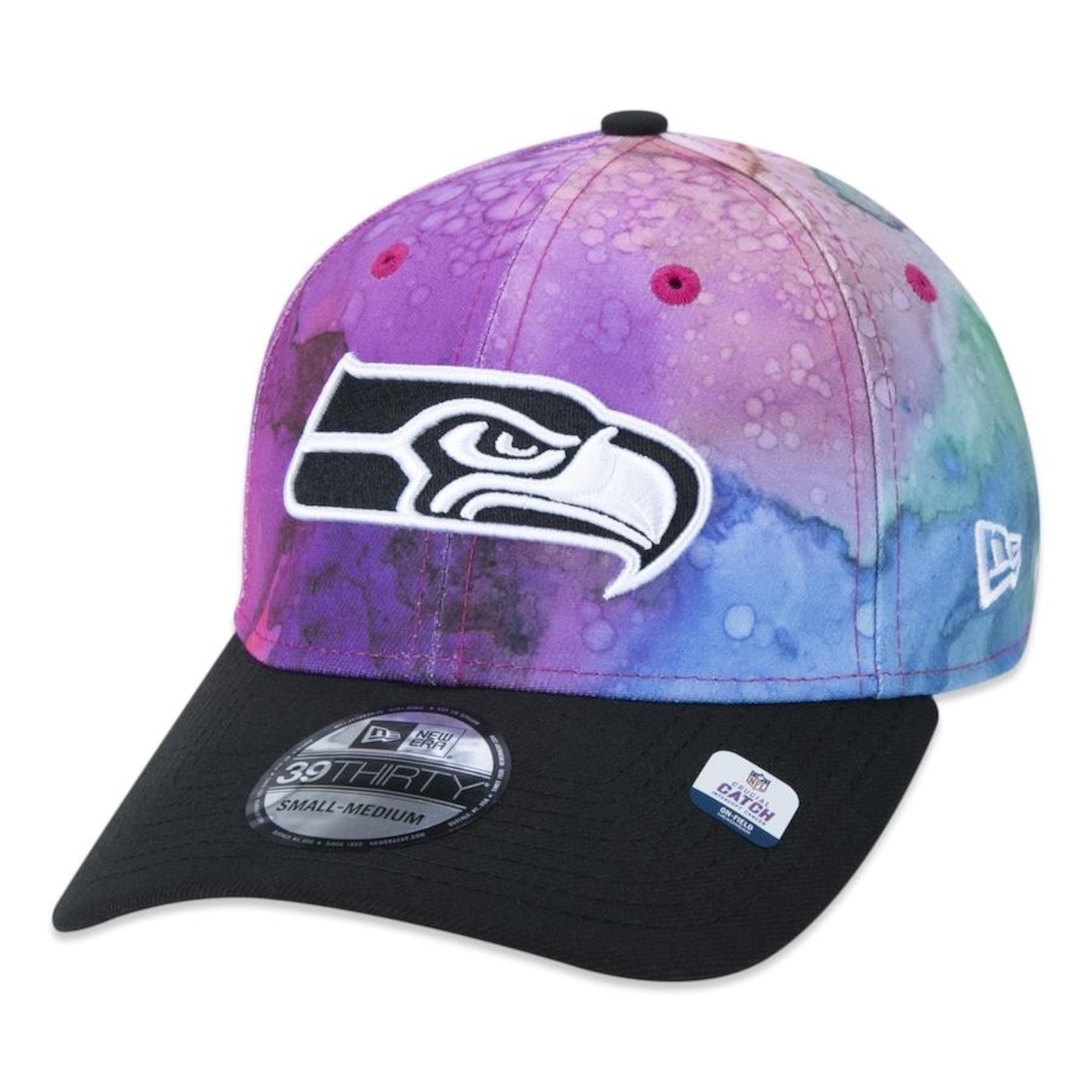 Boné Aba Curva New Era 39Thirty Seattle Seahawks Crucial Catch 2022 Stretch Fit - Fechado - Adulto - Foto 3