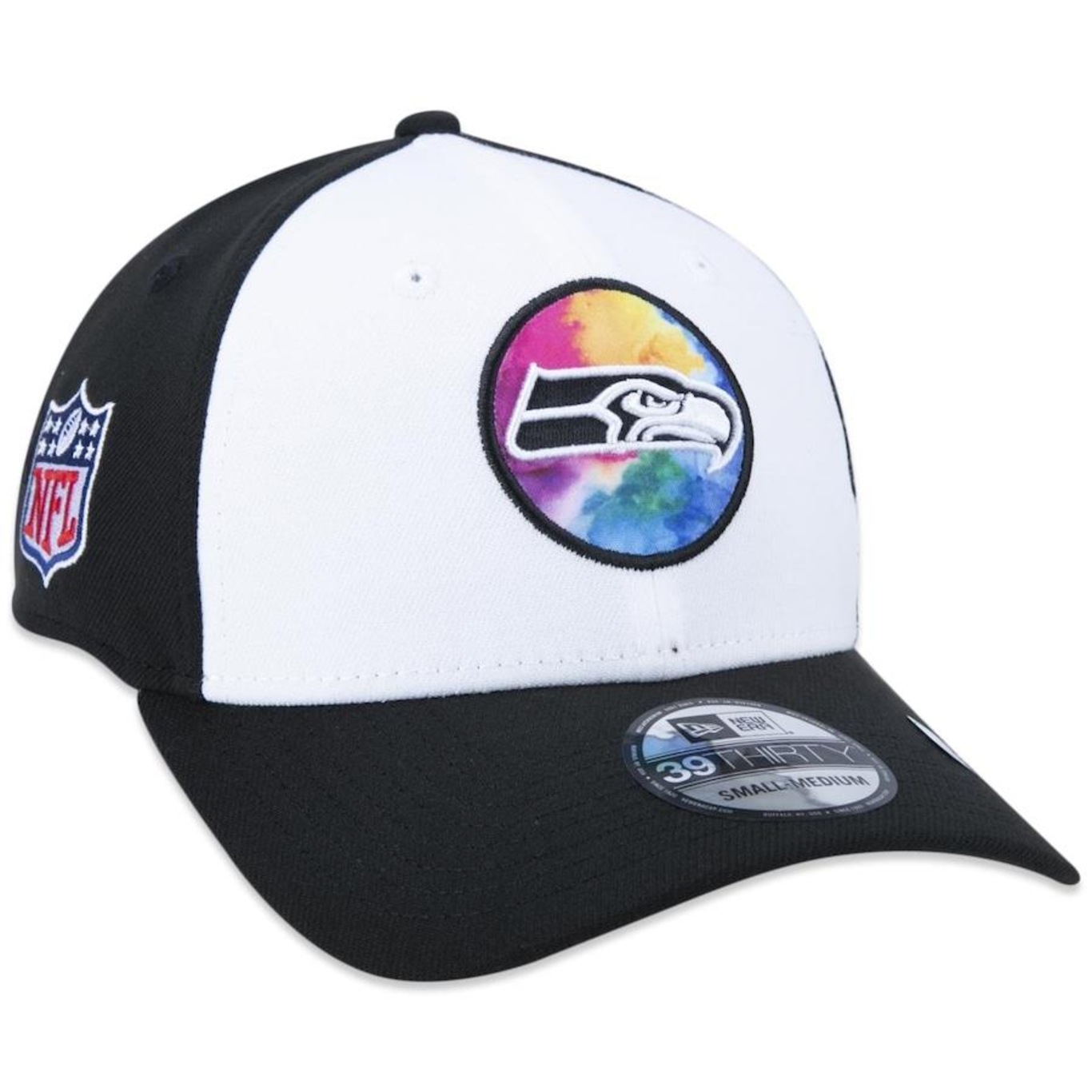 Boné Aba Curva New Era 39Thirty Seattle Seahawks Crucial Catch 2022 Stretch Fit - Fechado - Adulto - Foto 1