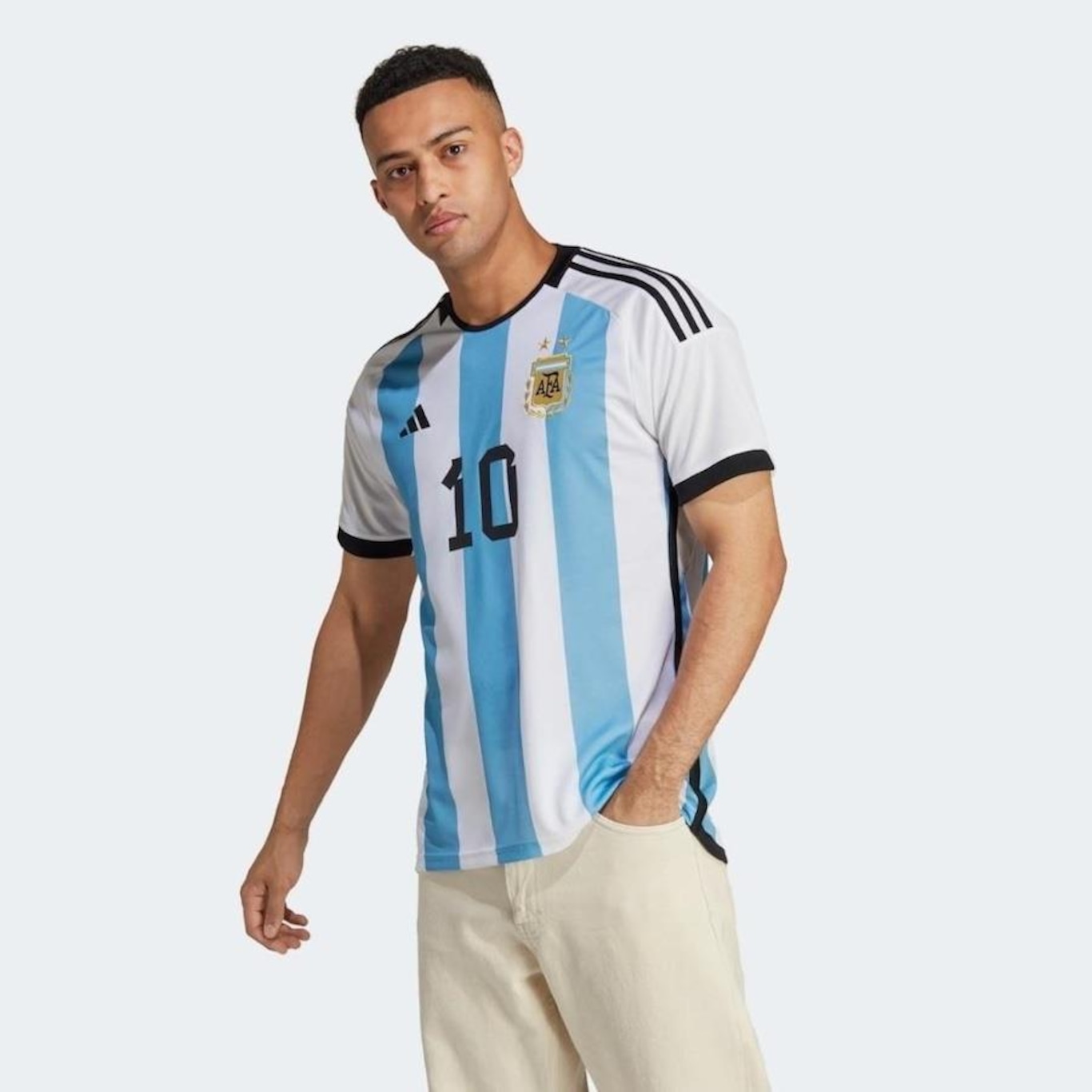 Camisolas de Futebol Argentina Equipamento Principal Copa do Mundo