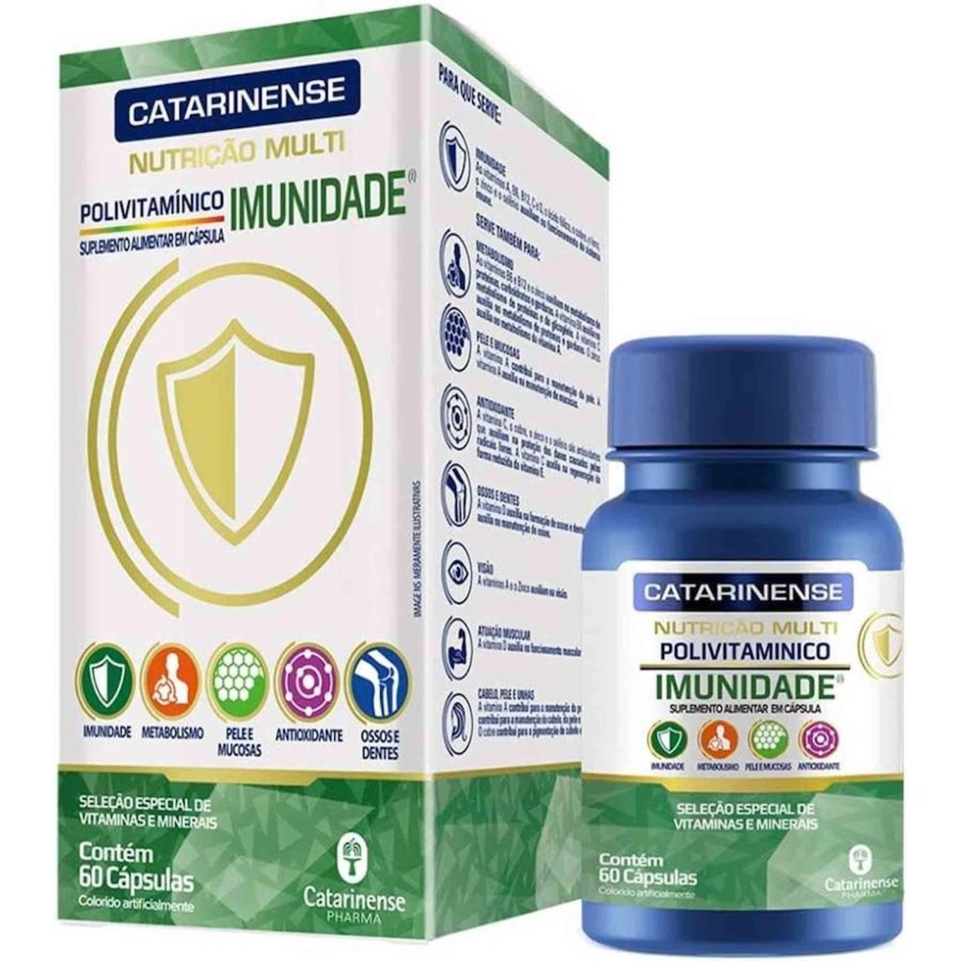 Polivitamínico Imunidade Catarinense Pharma - 60 cps - Foto 1