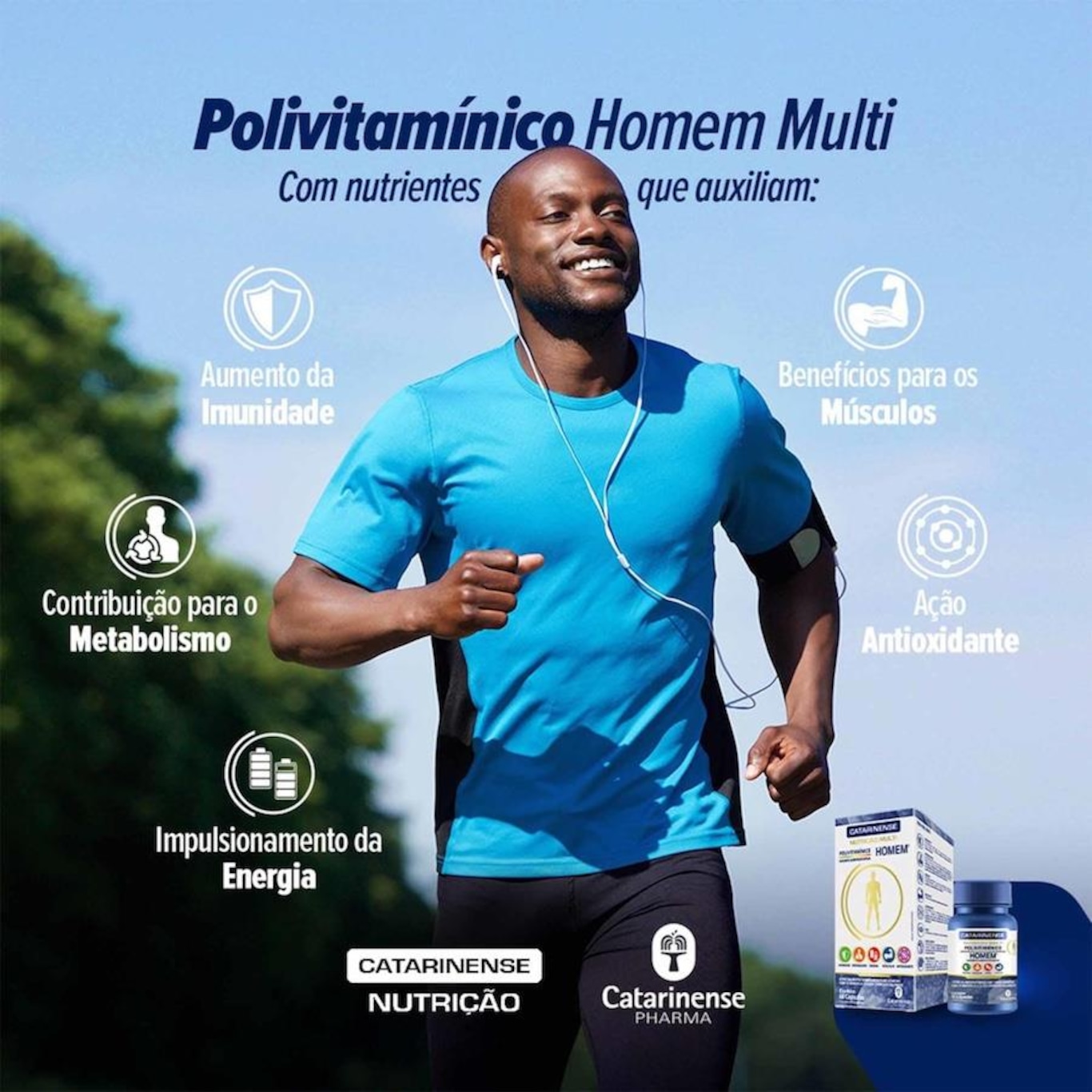 Polivitamínico Homem Catarinense Pharma - 60 cápsulas - Foto 2