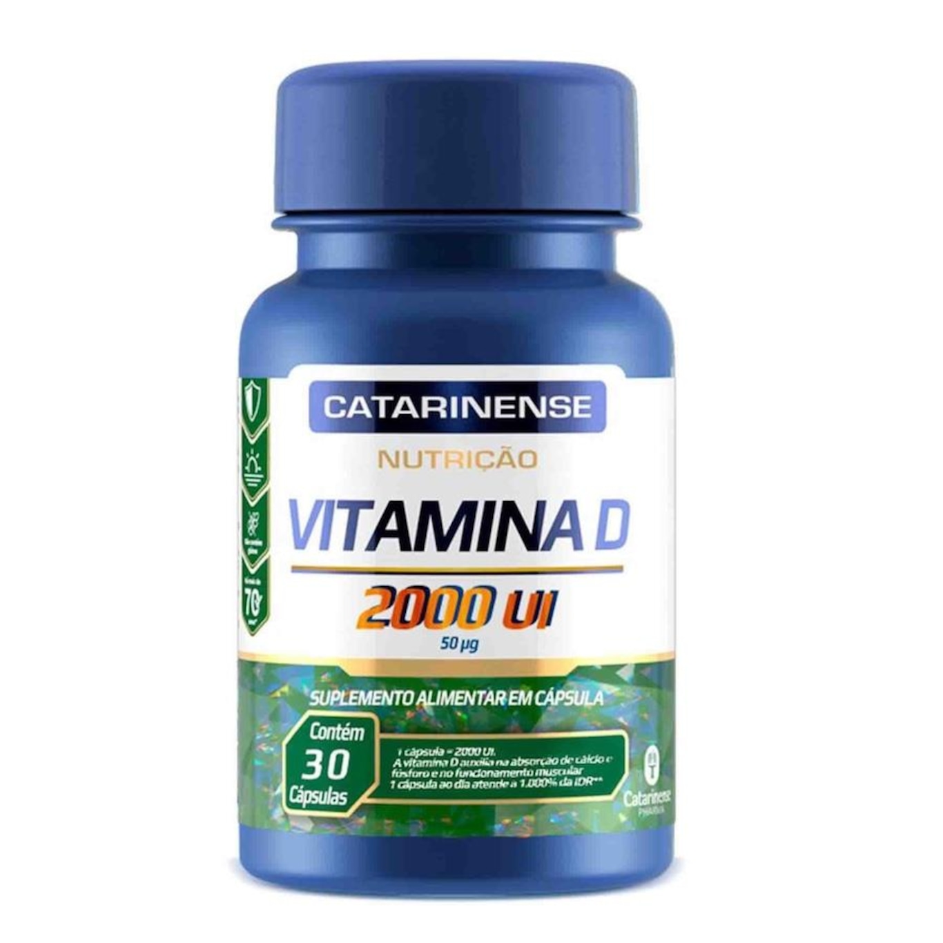 Vitamina D 2000 Ui Catarinense Pharma - 30 Cápsulas - Foto 1