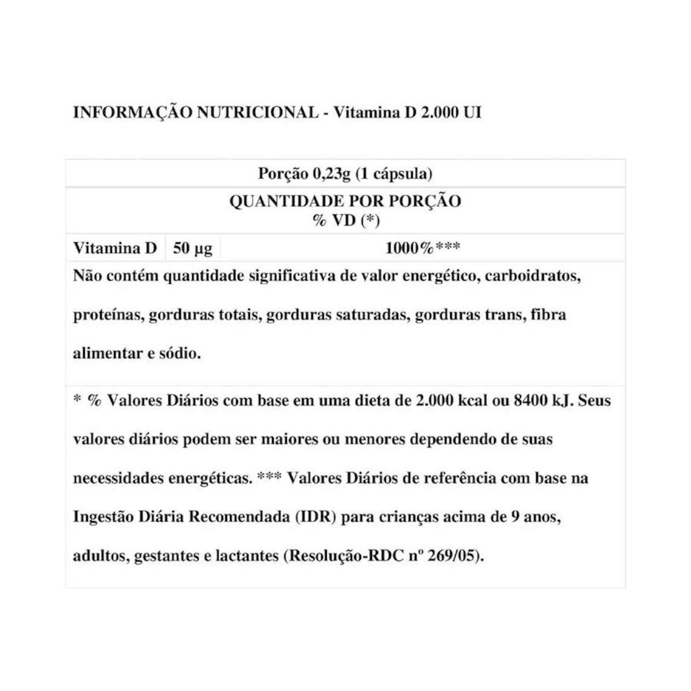 Vitamina D 2000 Ui Catarinense Pharma - 30 Cápsulas - Foto 2