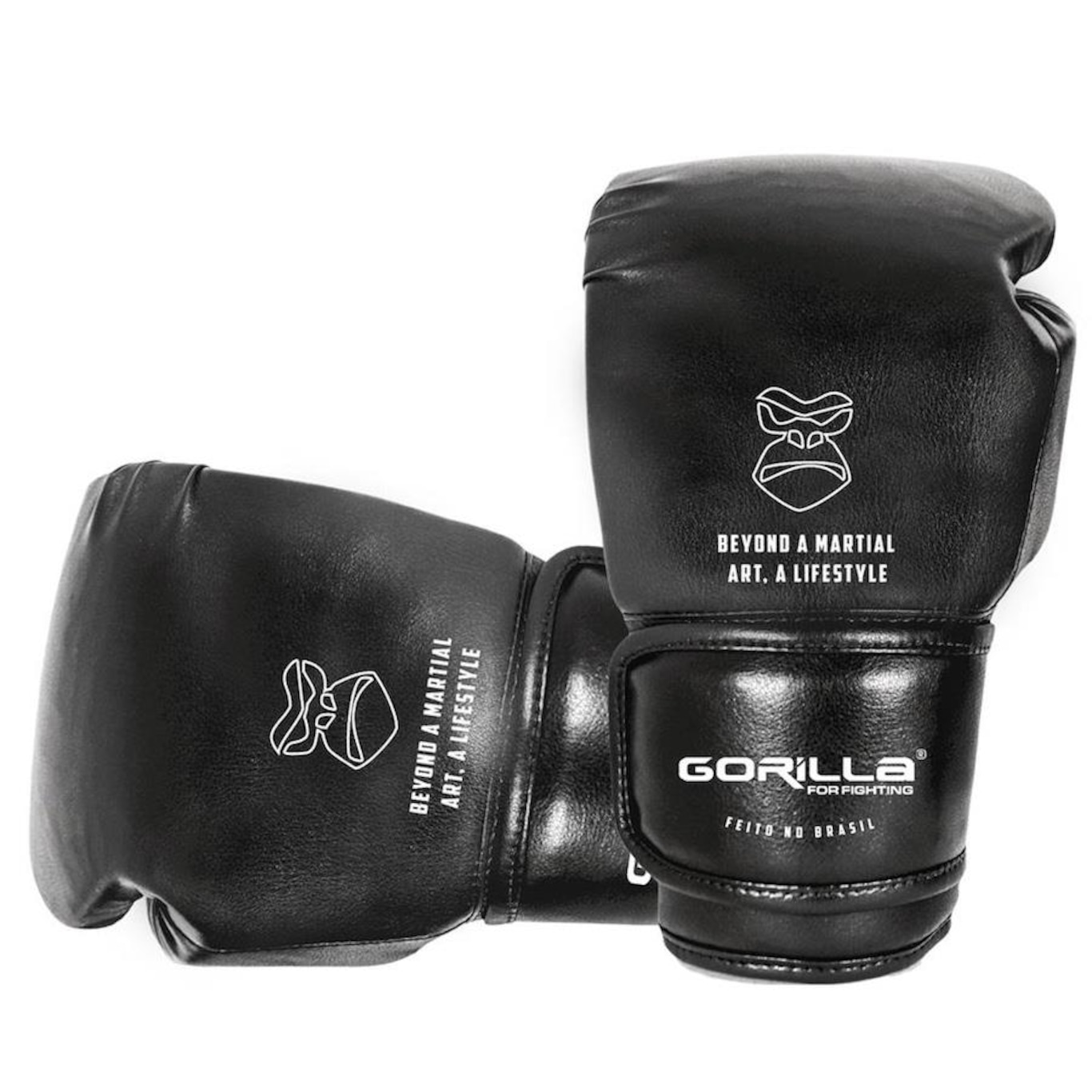 Luva Boxe 12Oz Lifestyle Essencial Black Classic Gorilla Muay Thai kickboxing Fight Combate - Foto 2