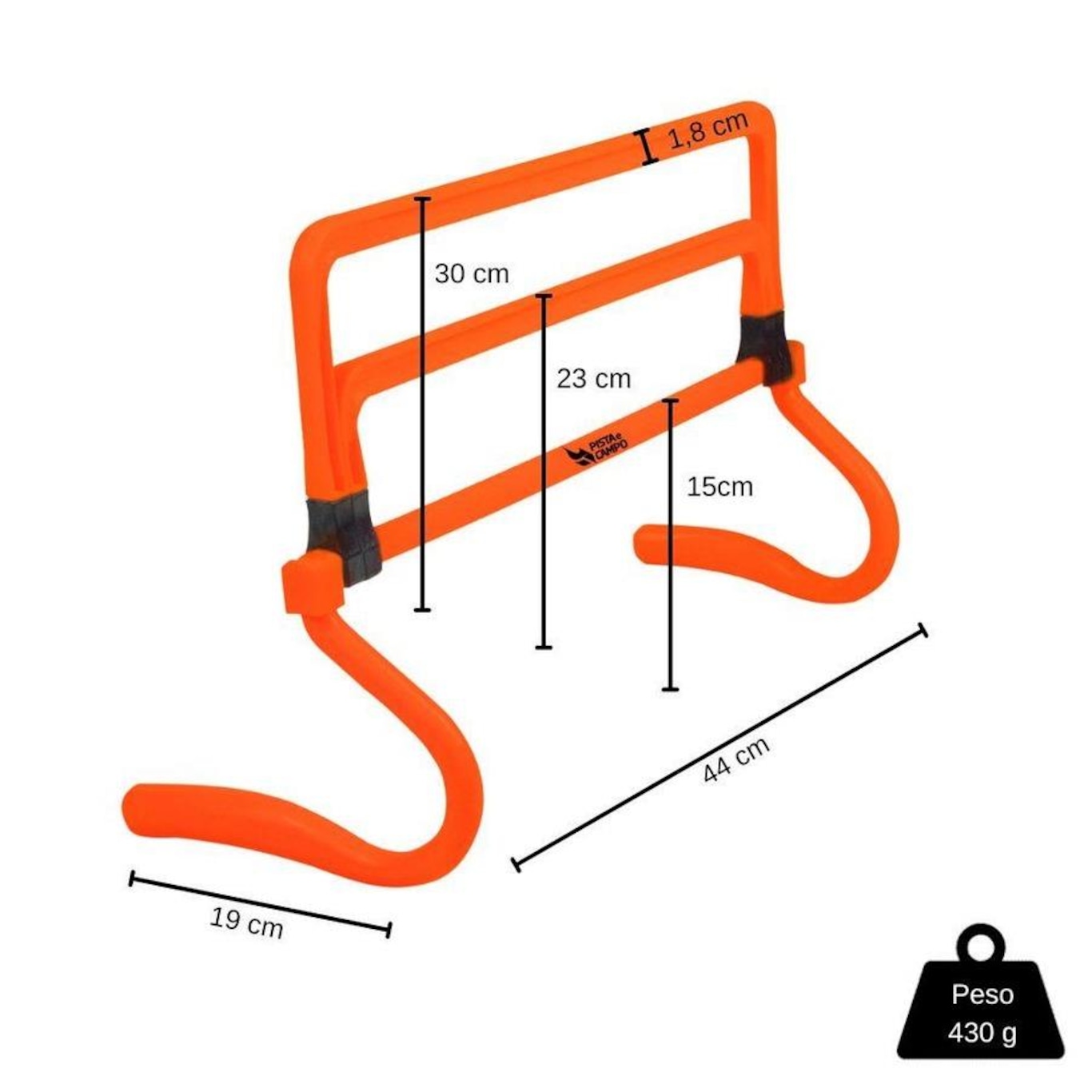 Barreirinha PVC Treino de Agilidade Ajustável Pista e Campo 15 a 38cm - LA - Foto 2