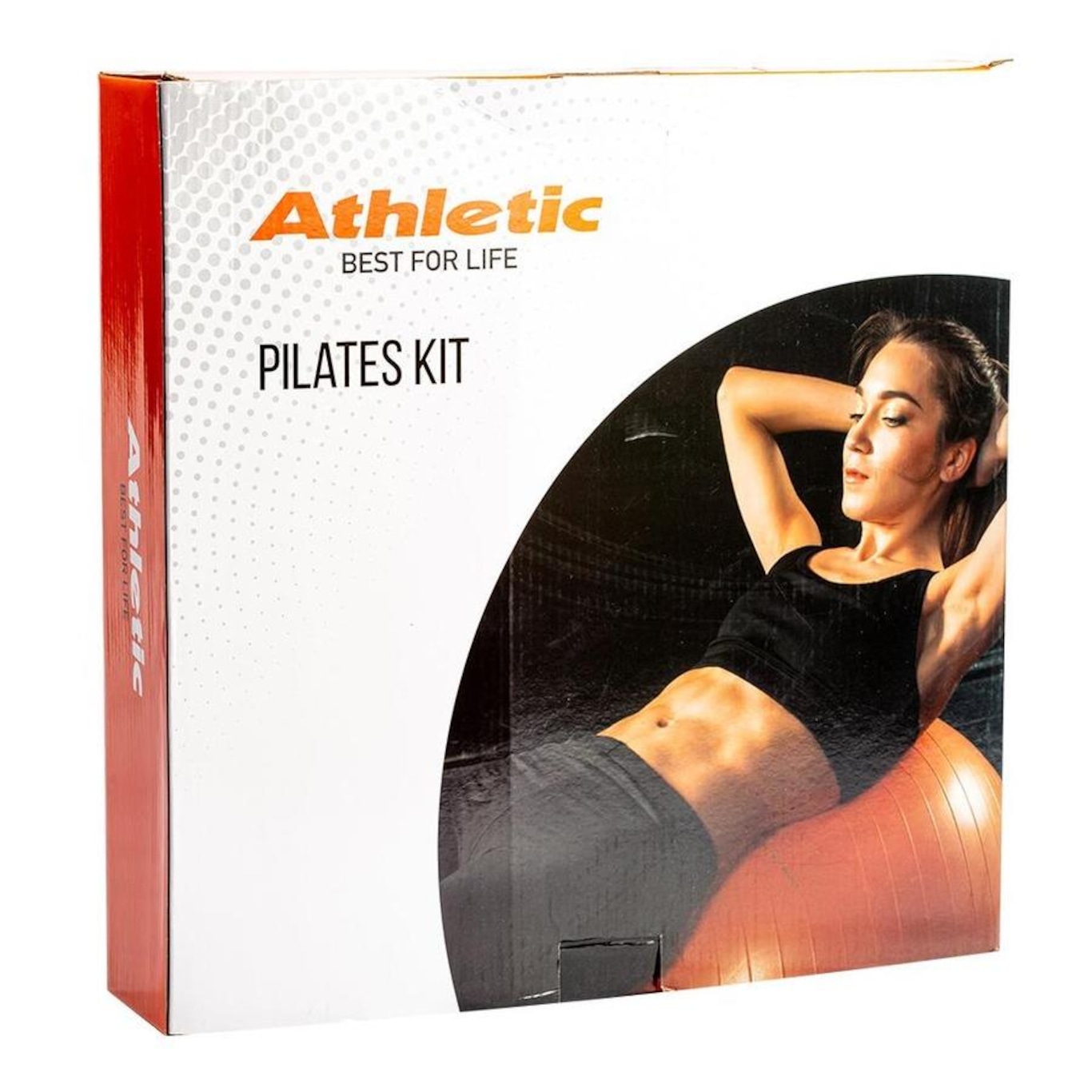 Kit de Pilates Athletic com Anel de Pilates - 38cm + Bola de Ginástica -  65cm com Bomba + Faixa Elástica