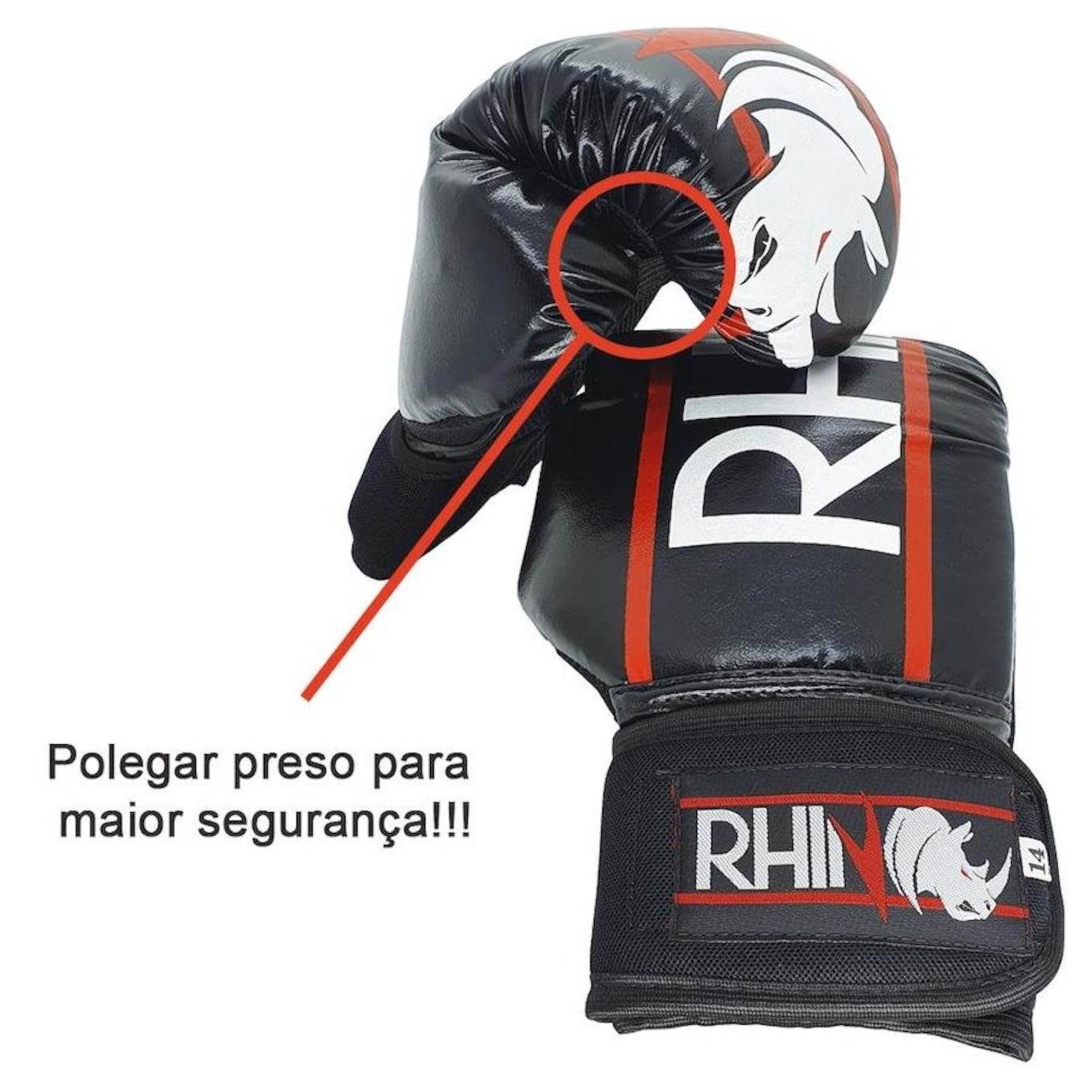 Kit de Treino Boxe Kickboxing Rhino com Luva - Bandagem - Bucal - Foto 3