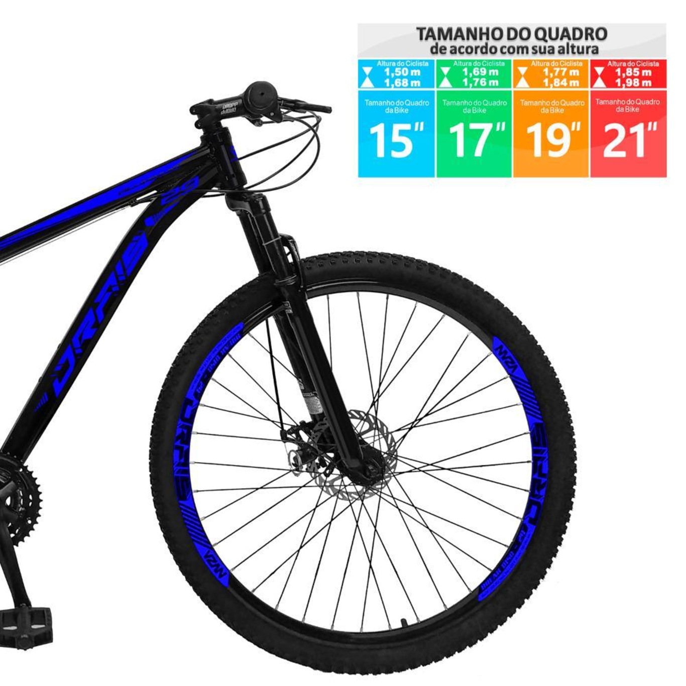 Bicicleta Drais 29 - Freio Hidráulico MTB Aluminio - Câmbios Shimano - 24V - Suspensão com Trava - Foto 5