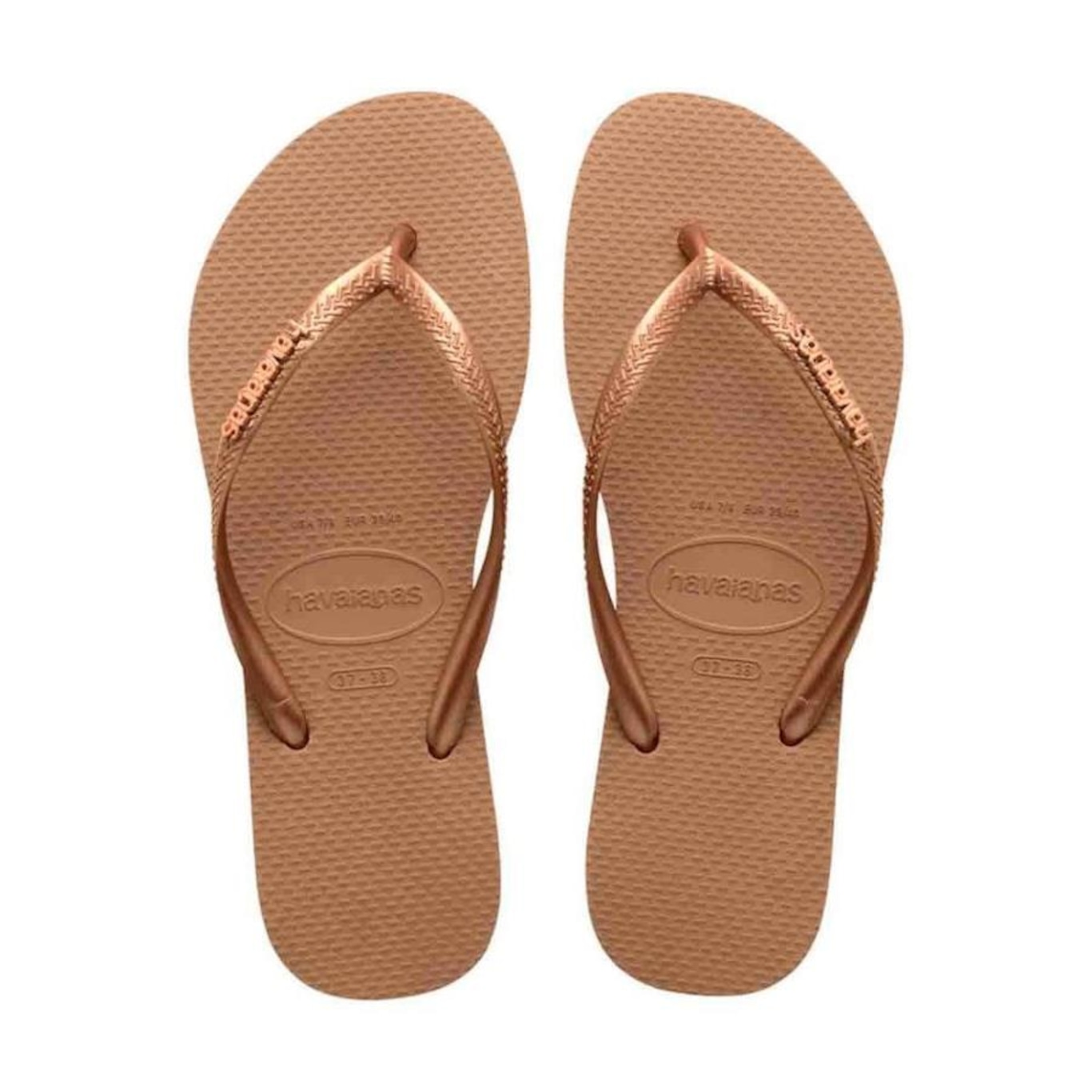 Chinelo Havaianas Slim Logo Metallic - Adulto - Foto 1