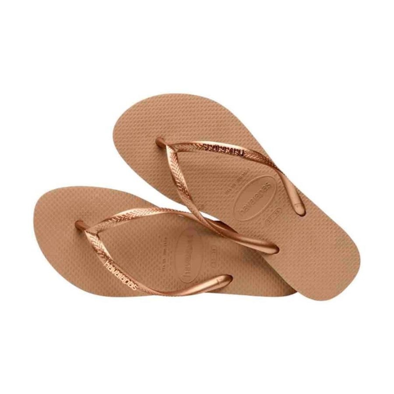 Chinelo Havaianas Slim Logo Metallic - Adulto - Foto 2