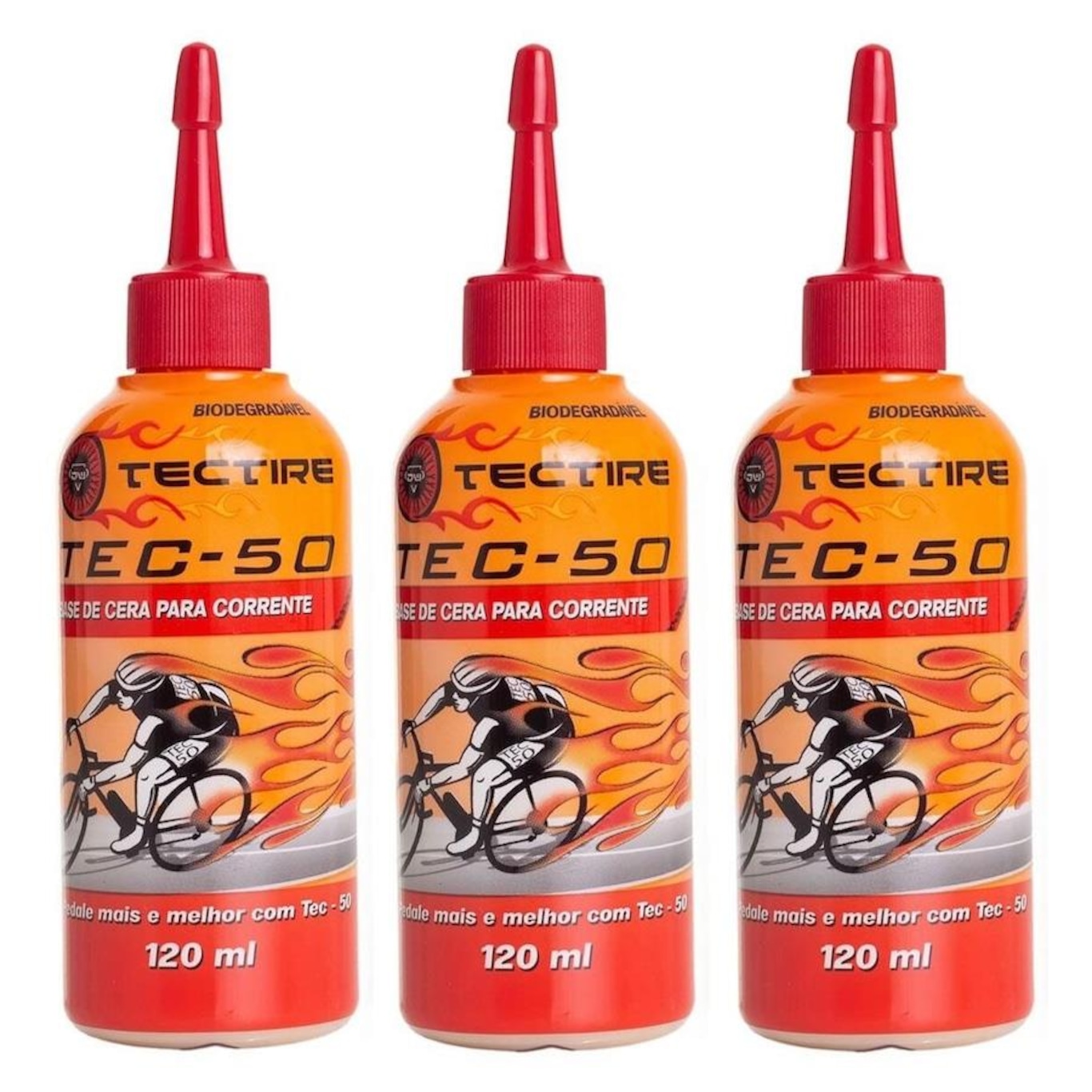 Lubrificante corrente Bike Cera Tectire - 3 unidades - 120 ml - Foto 1