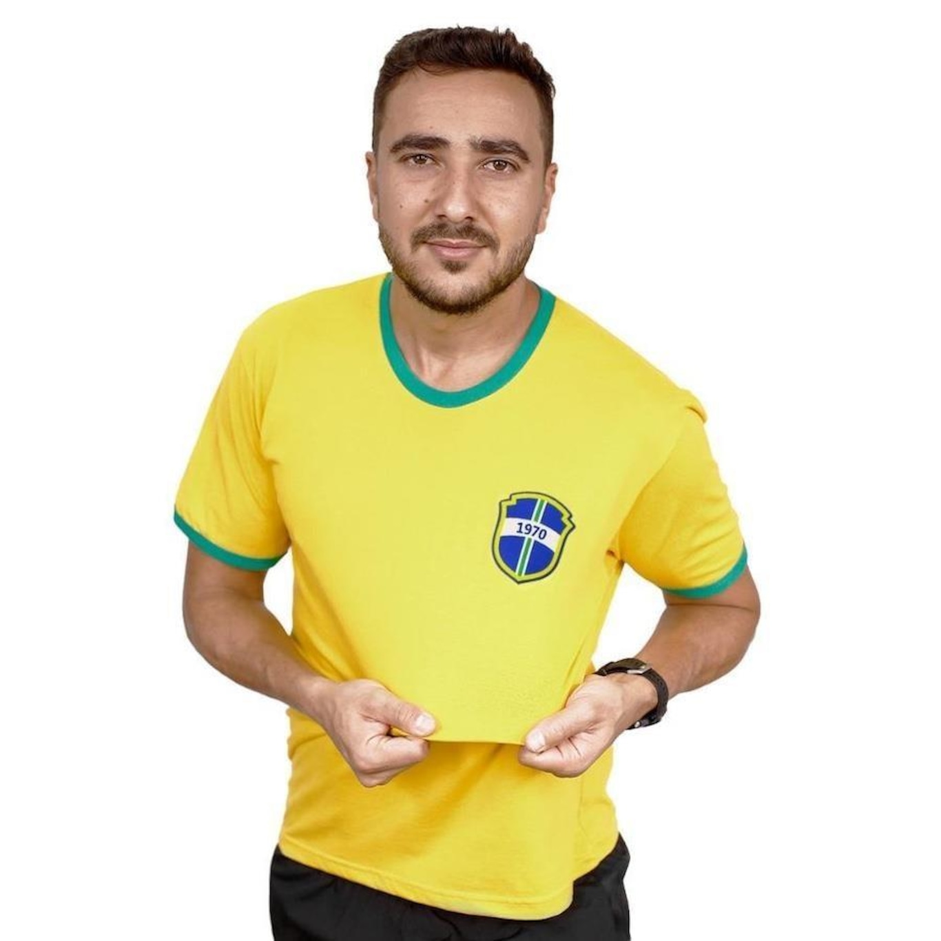 Camisa do Brasil B2 Online Básica - Masculina - Foto 3