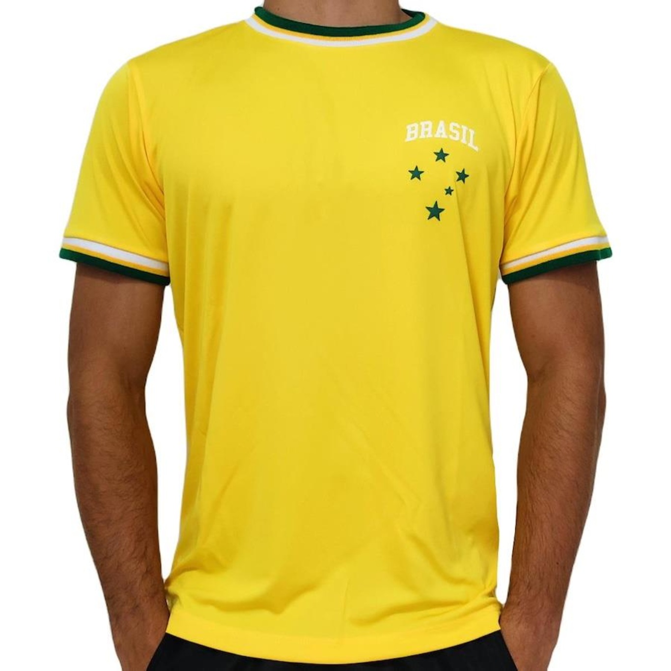 Camisa Brasil Torcedor Estrela Amarela Wunder - Masculina