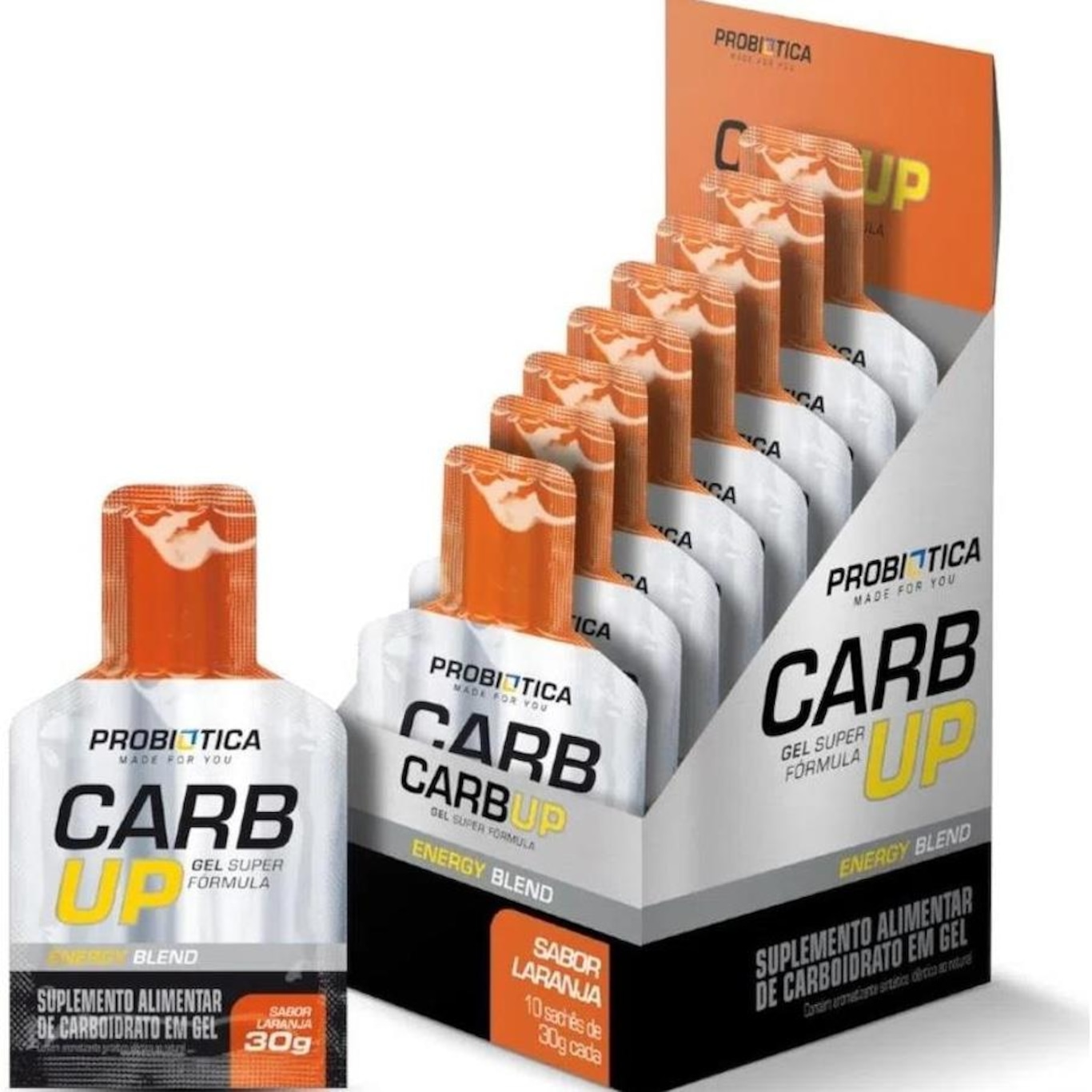 Carb Up Gel Super Fórmula Probiótica - 10 Sachês - 30G - Foto 1