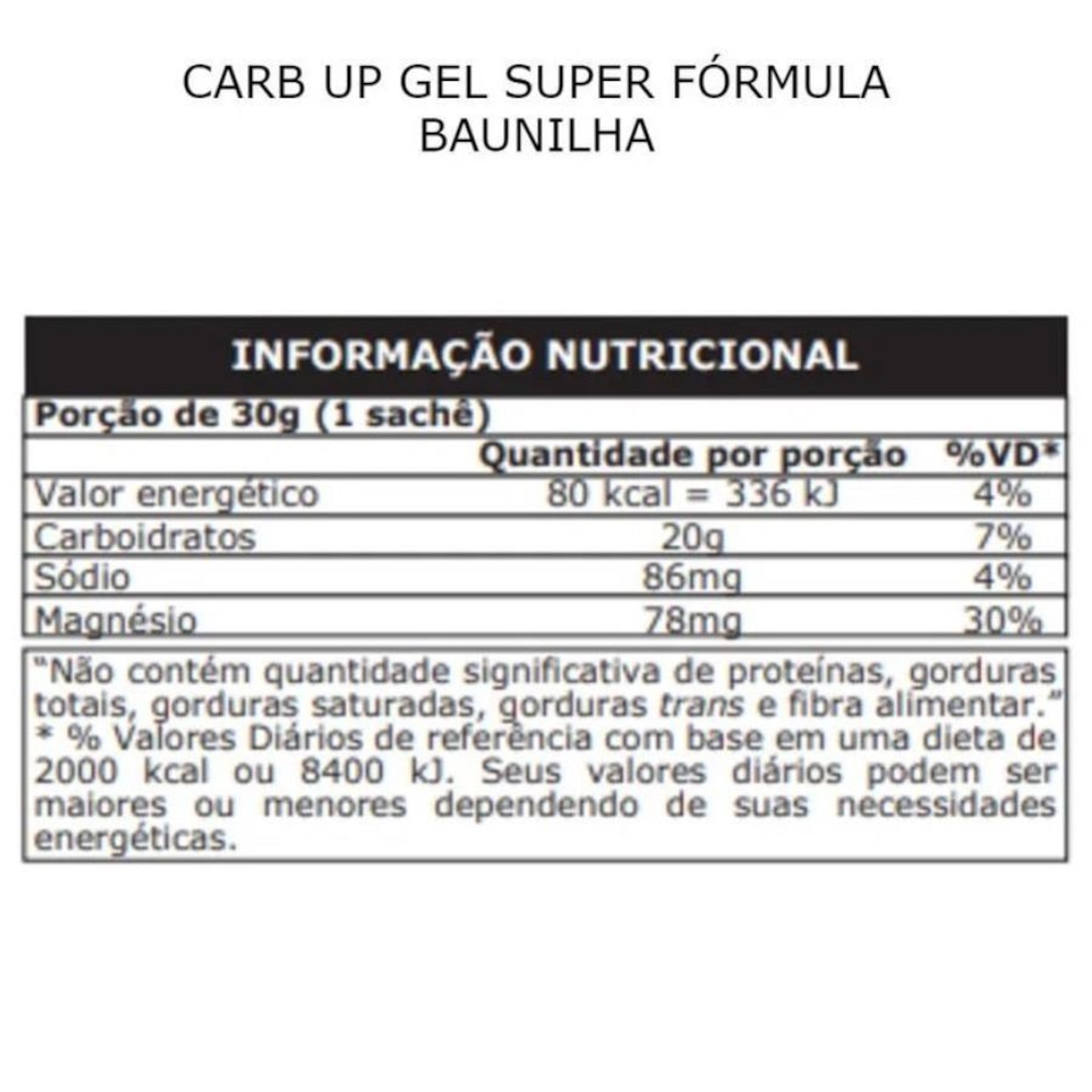 Carb Up Gel Super Fórmula Probiótica - Baunilha - 10 Sachês - 30G - Foto 2