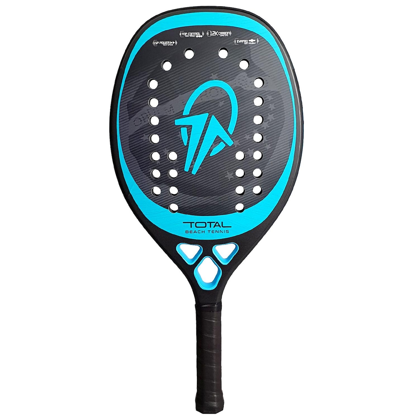 Raquete de Beach Tennis Total Beach Tennis Carbono 12k Total Pro + Capa - Foto 2