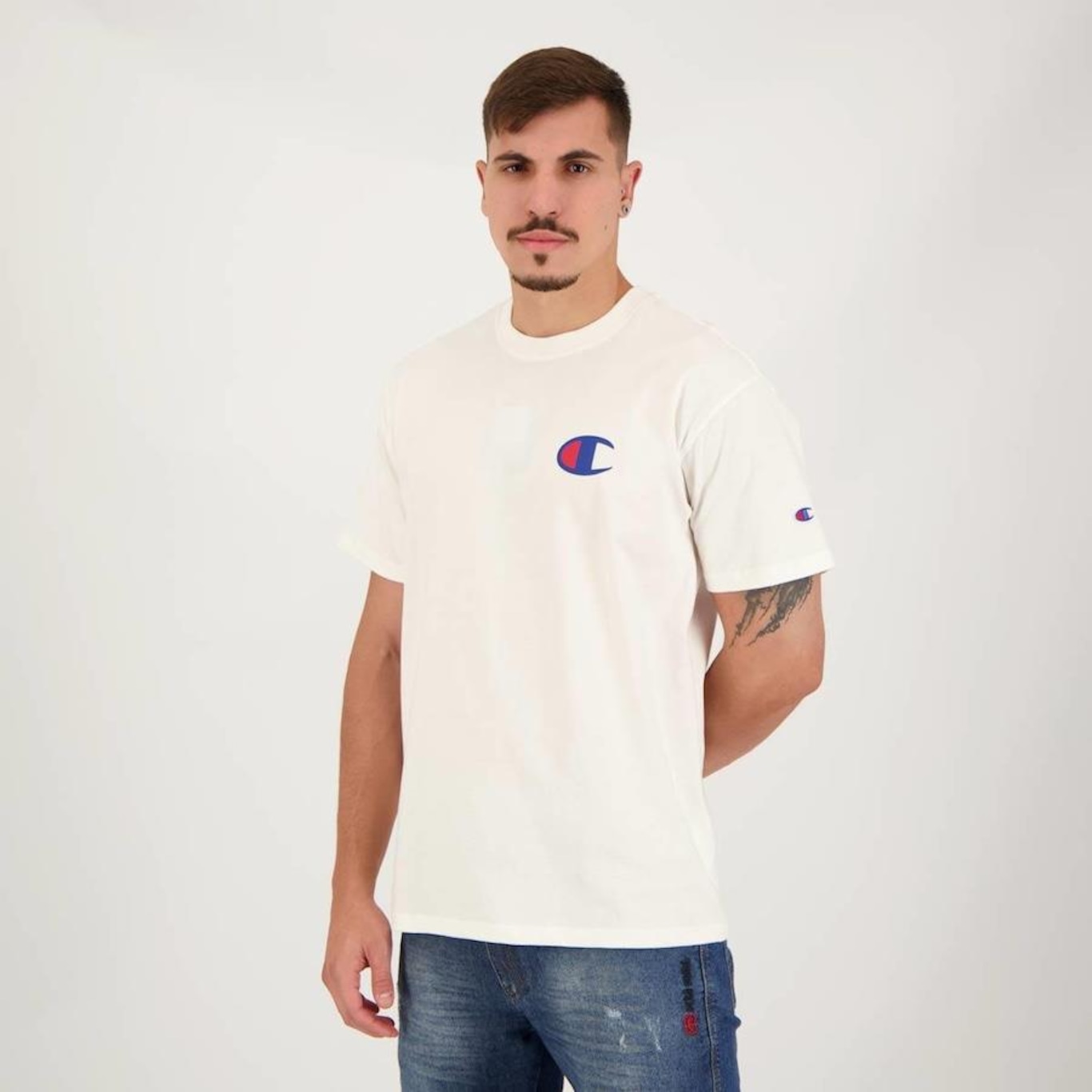 Camiseta Champion Logo Medium - Masculina - Foto 2