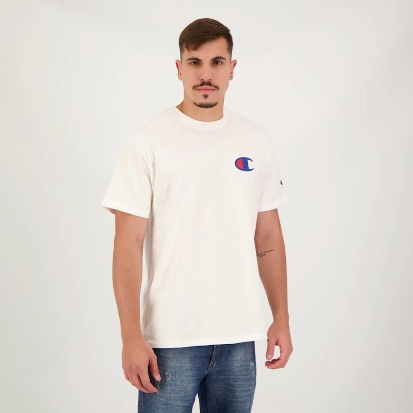 Camiseta Champion Logo Medium - Masculina - Foto 5