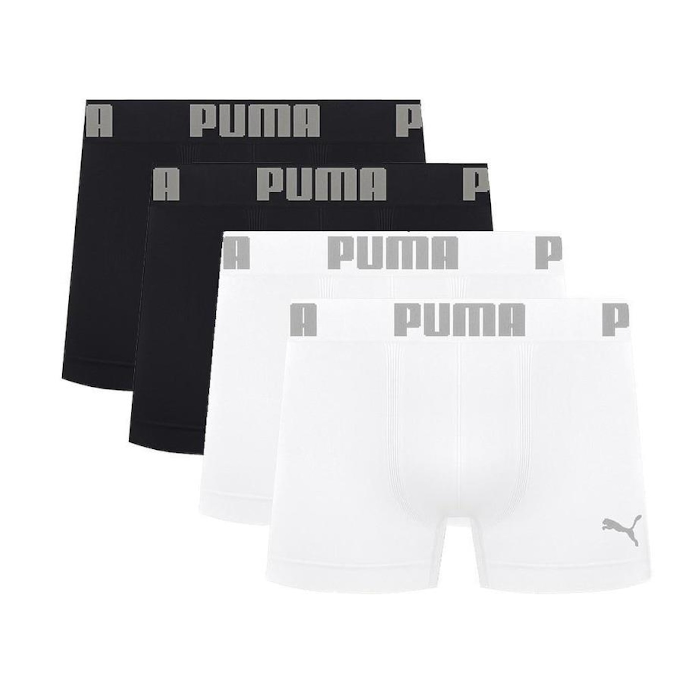 Kit Cuecas Boxer Puma Microfibra sem Costura - 4 Unidades - Adulto - Foto 1