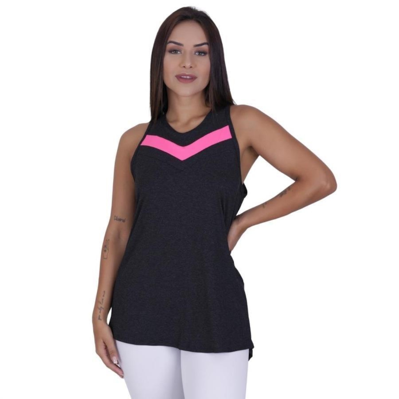 Camiseta Regata Orbis Fitness Recortes - Feminina - Foto 3