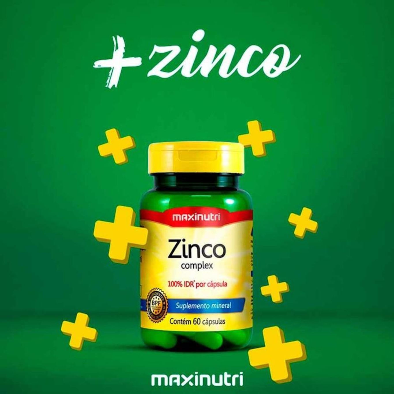 Zinco+ 28mg Maxinutri 60 Capsulas Centauro