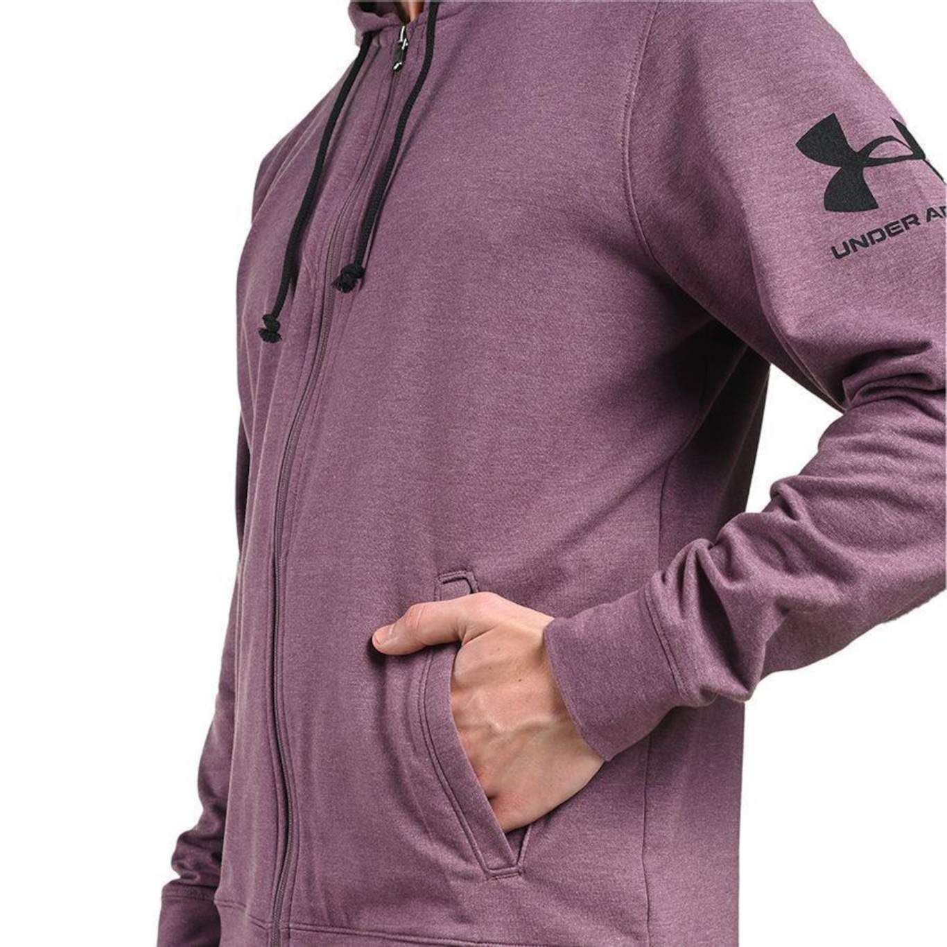 Blusão de Moletom com Capuz Under Armour Rival Terry Fz Hd - Masculino - Foto 4