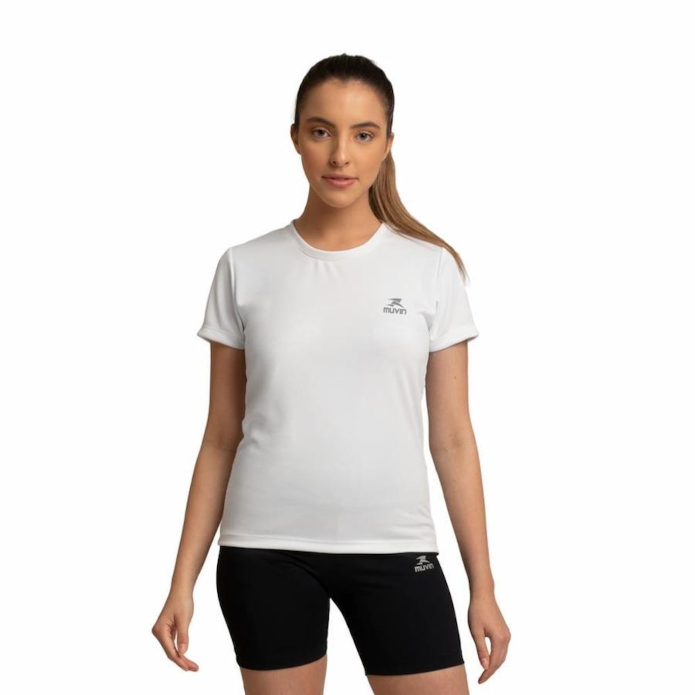 Camiseta Muvin Dry Basic Ss Fps50 - 3 Unidades - Feminina - Foto 2